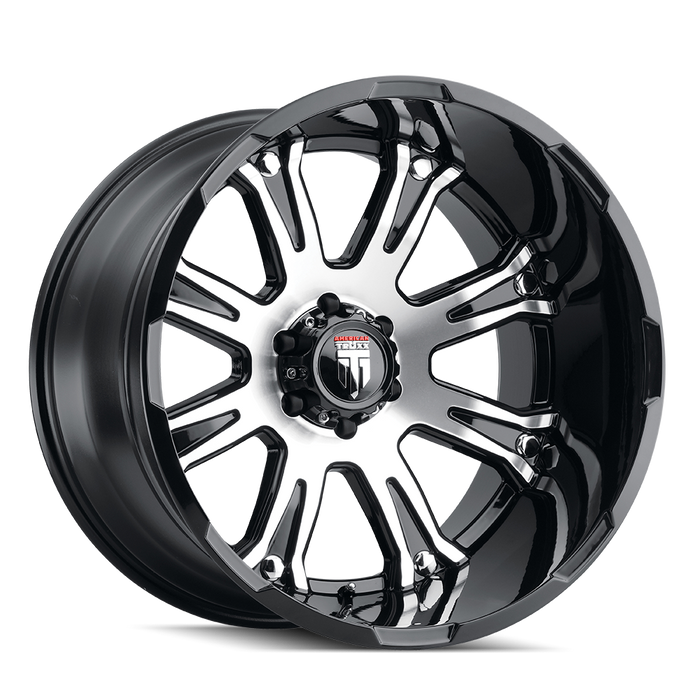 TWG AMERICAN TRUXX BOMB (AT154) BLACK/MACHINED 22X14 6-135 -76MM 87.1MM