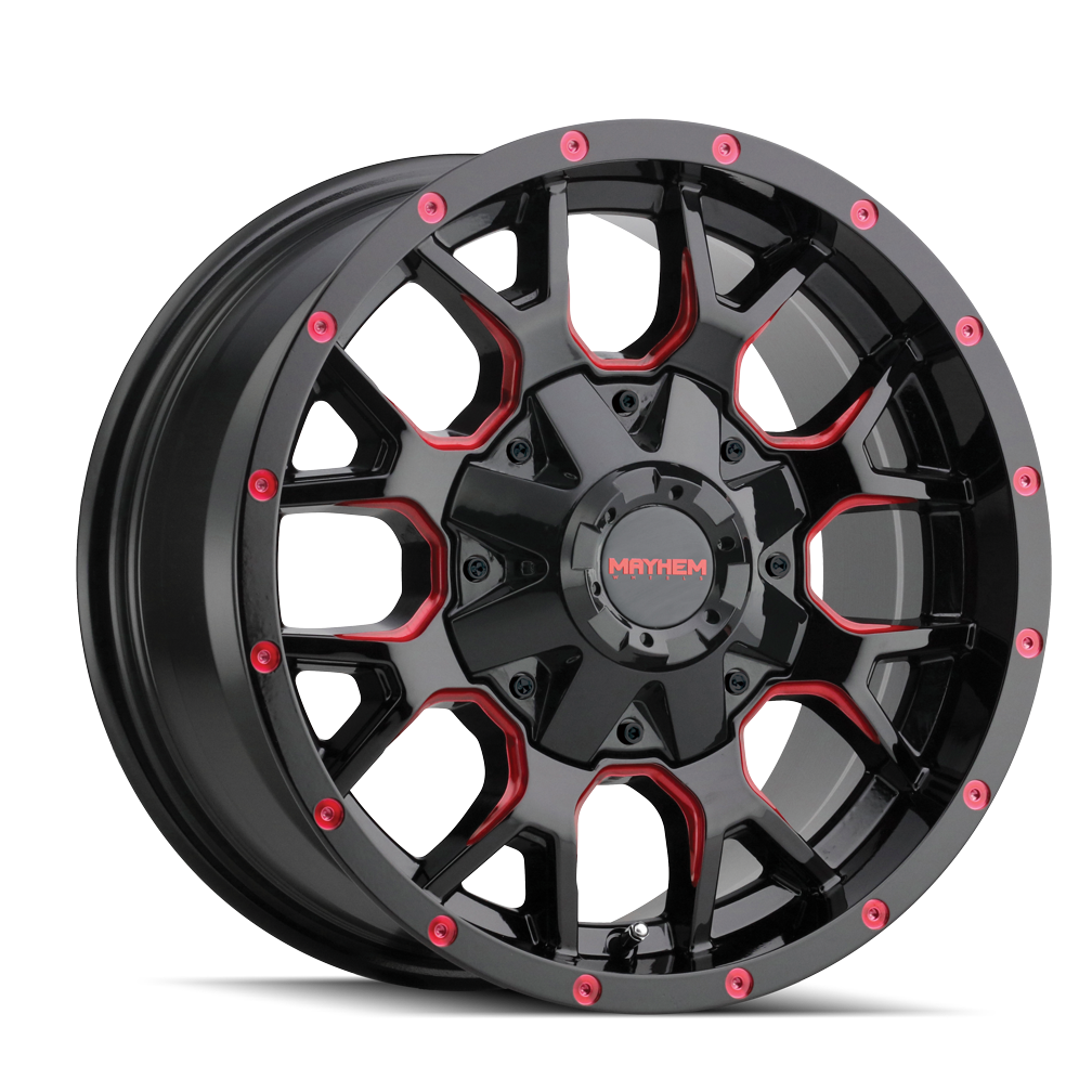 TGW MAYHEM WARRIOR (8015) GLOSS BLACK MILLED PRISM RED
