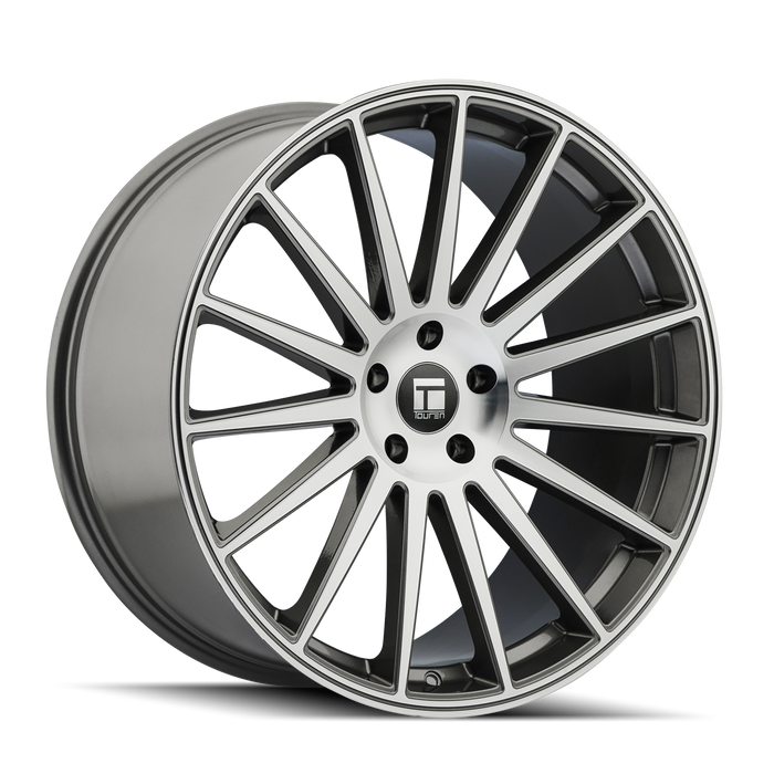 TWG TOUREN TR92 (3292) GLOSS GRAPHITE MACHINED 17X8 5-120 35MM 72.56MM