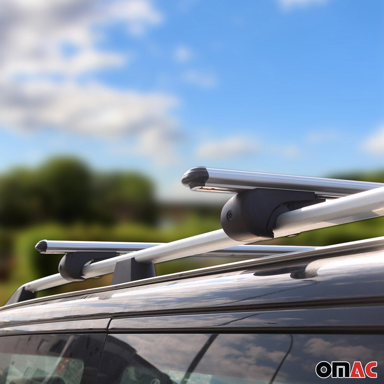 2008-2013 Nissan Rogue Roof Rack Cross Bars Silver