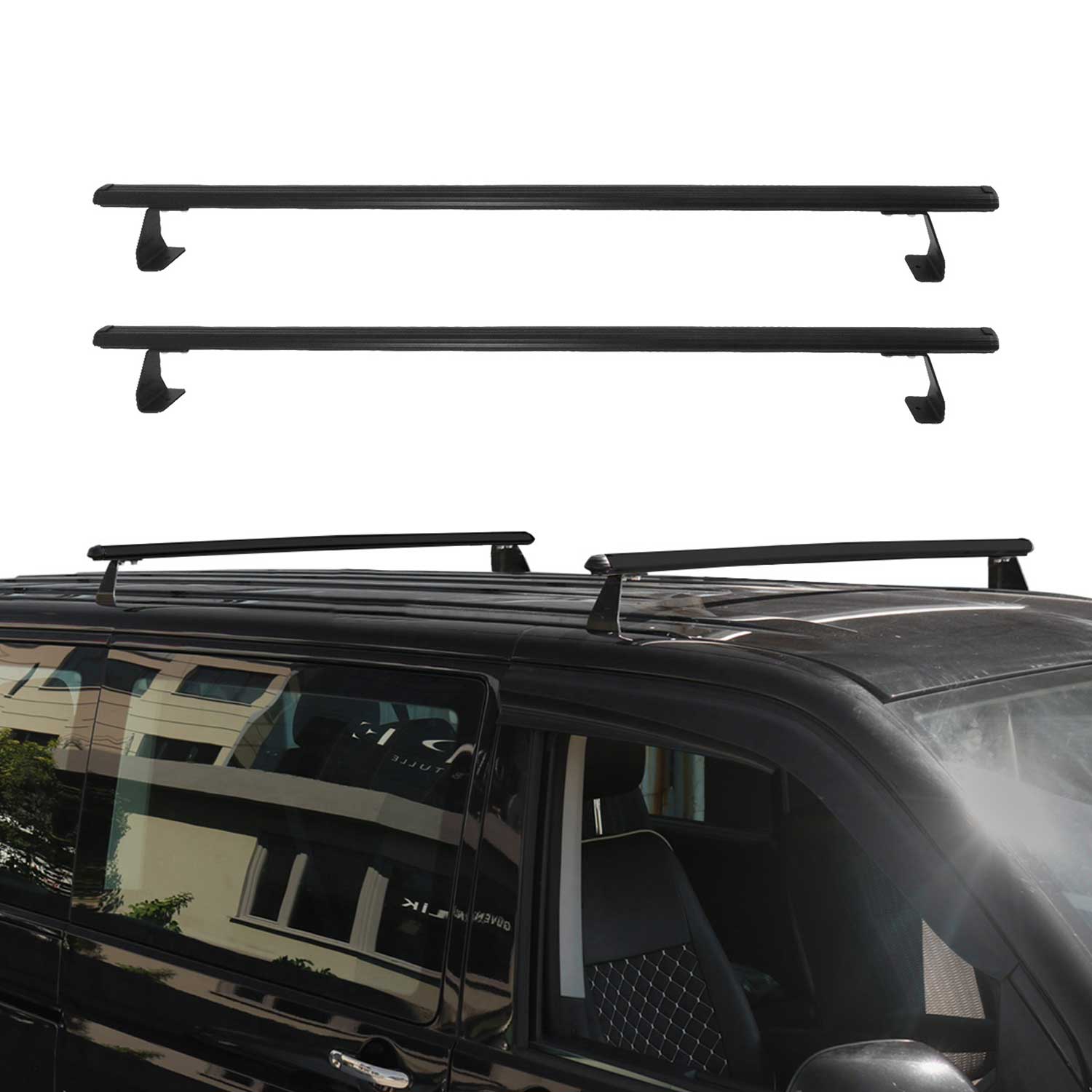 2013-2017 Ford EcoSport Roof Rack Cross Bars Black