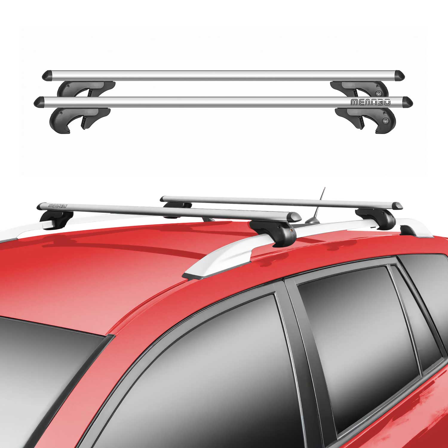 2010-2024 Toyota 4Runner Roof Rack Cross Bars Silver