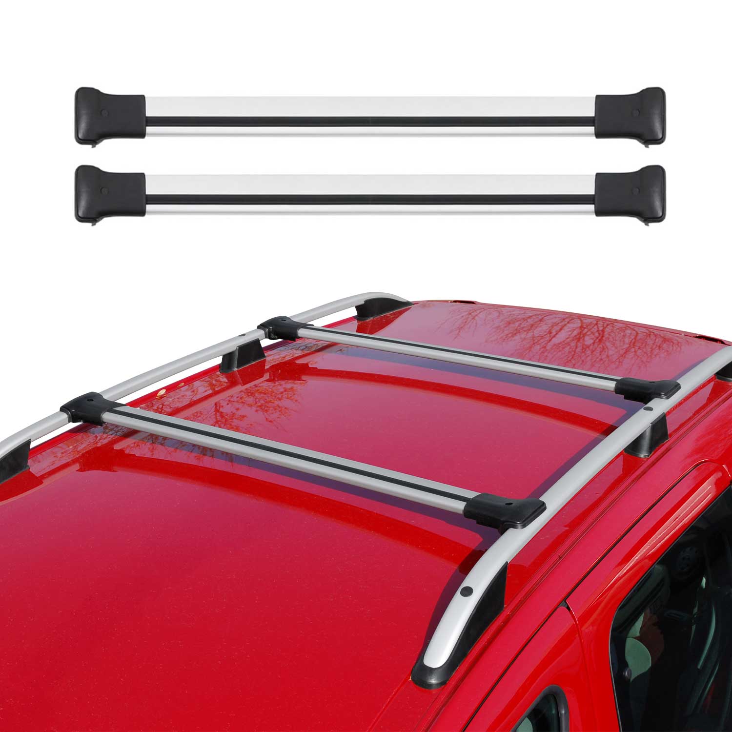 2012-2015 Chevrolet Captiva Sport Roof Rack Cross Bars Silver