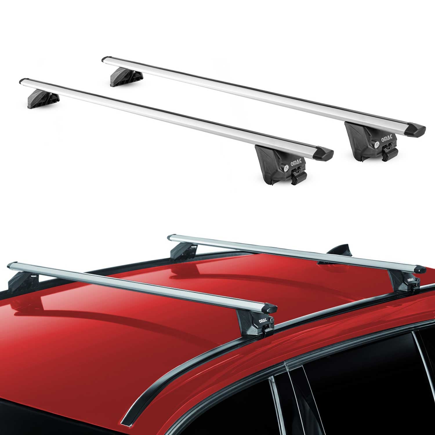2009-2022 BMW X1 E84 F48 Roof Rack Cross Bars Silver