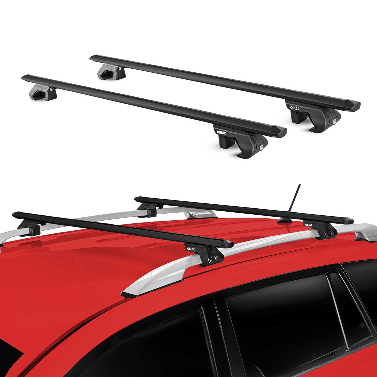 2009-2011 Dodge Journey Roof Rack Cross Bars Black