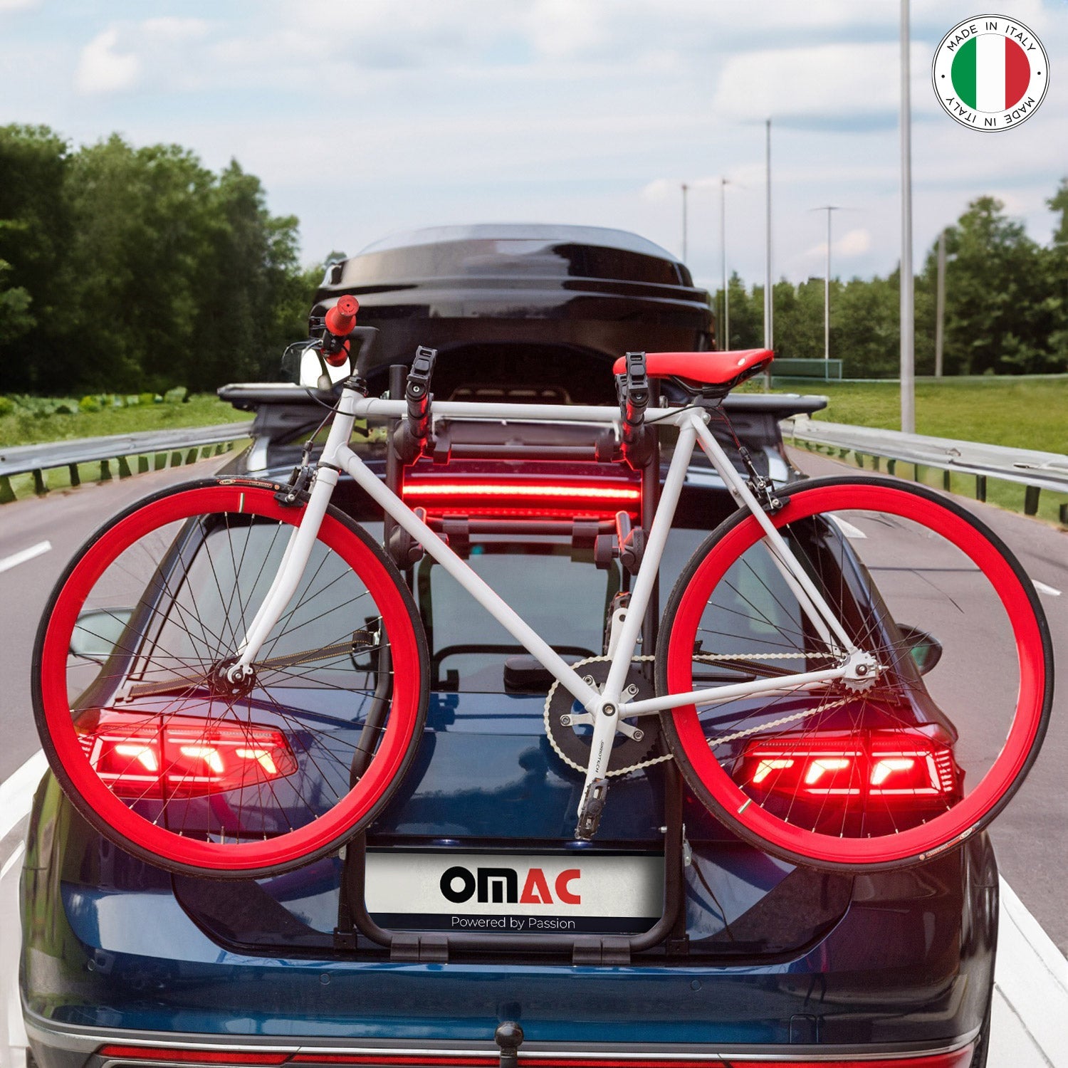 20 Living Fiat 500L 2014-20 3 Bike Rack Carrier Hitch Mount Black 1Pc