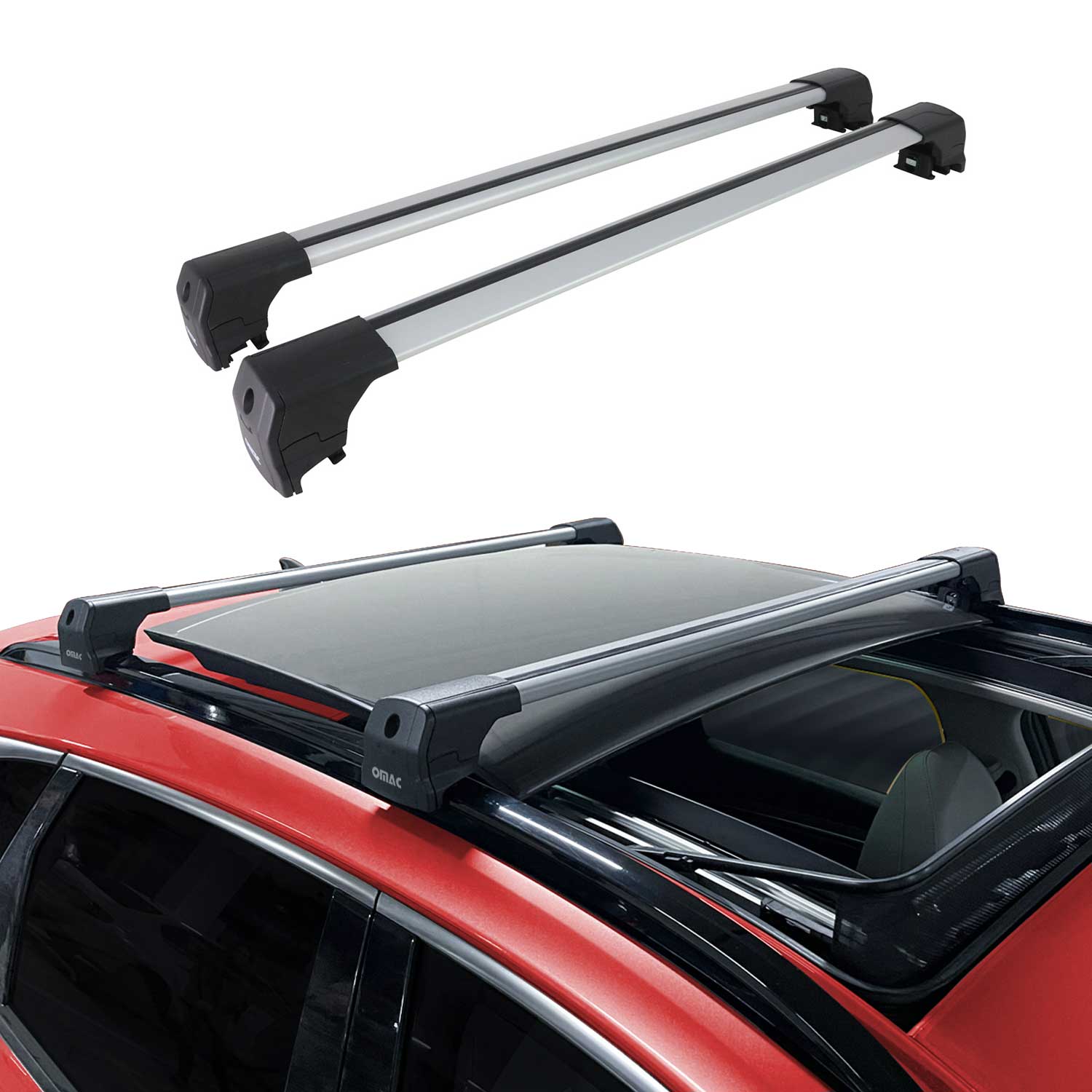 2019-2023 Hyundai Santa Fe Roof Rack Cross Bars Silver