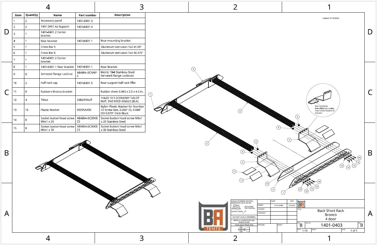 Ford Bronco Short Roof Rack
