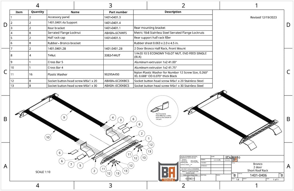 Ford Bronco 2 Door Short Roof Rack