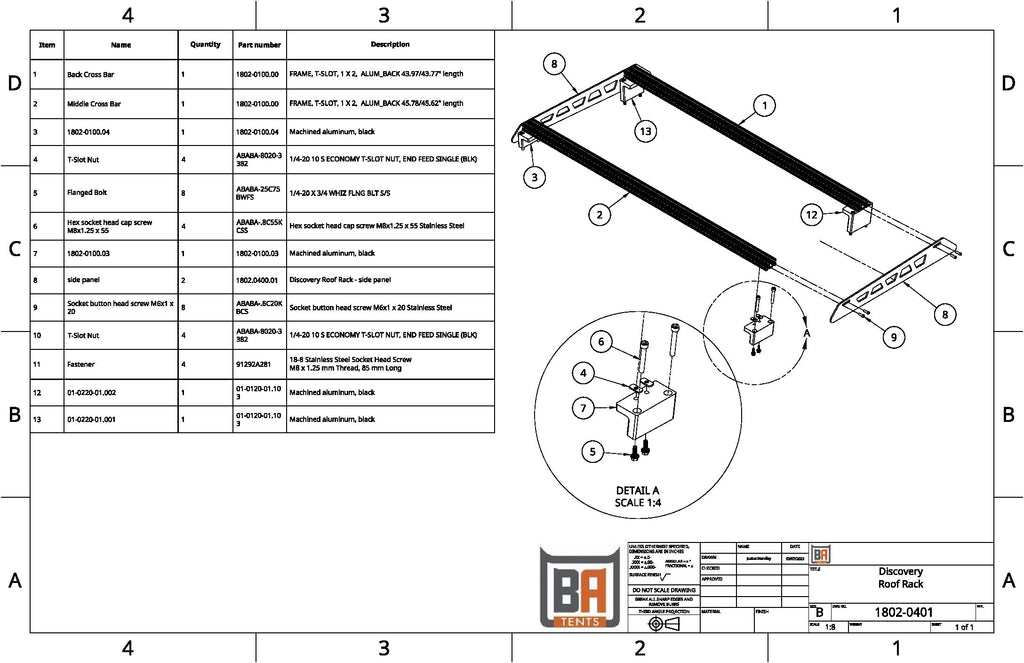 Low Profile Modular Roof Rack
