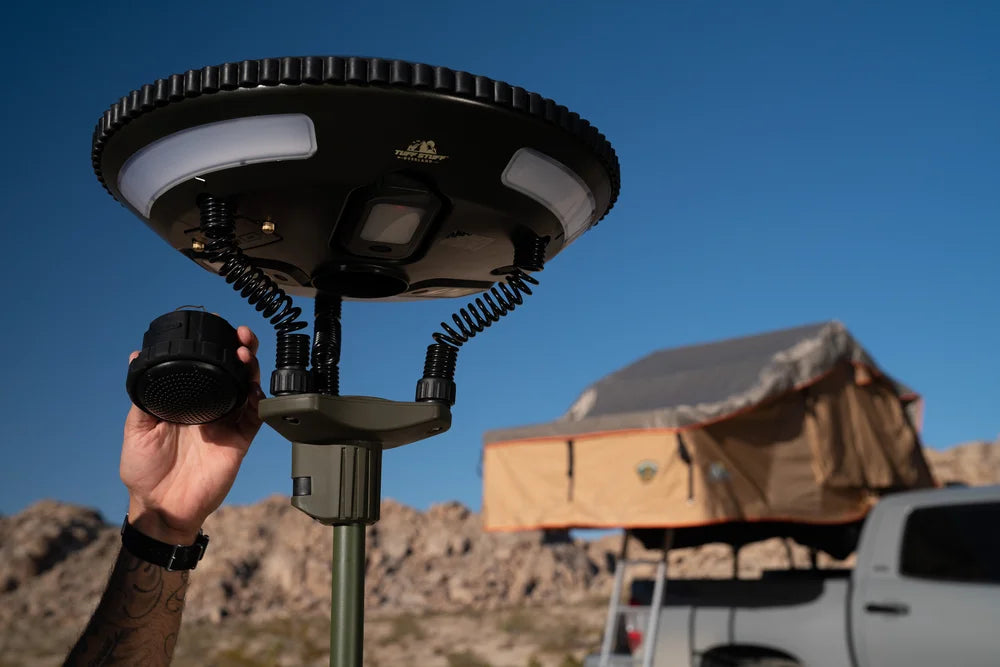 Tuff Stuff Overland Halo 9.75" Solar Freestanding Light With Speaker