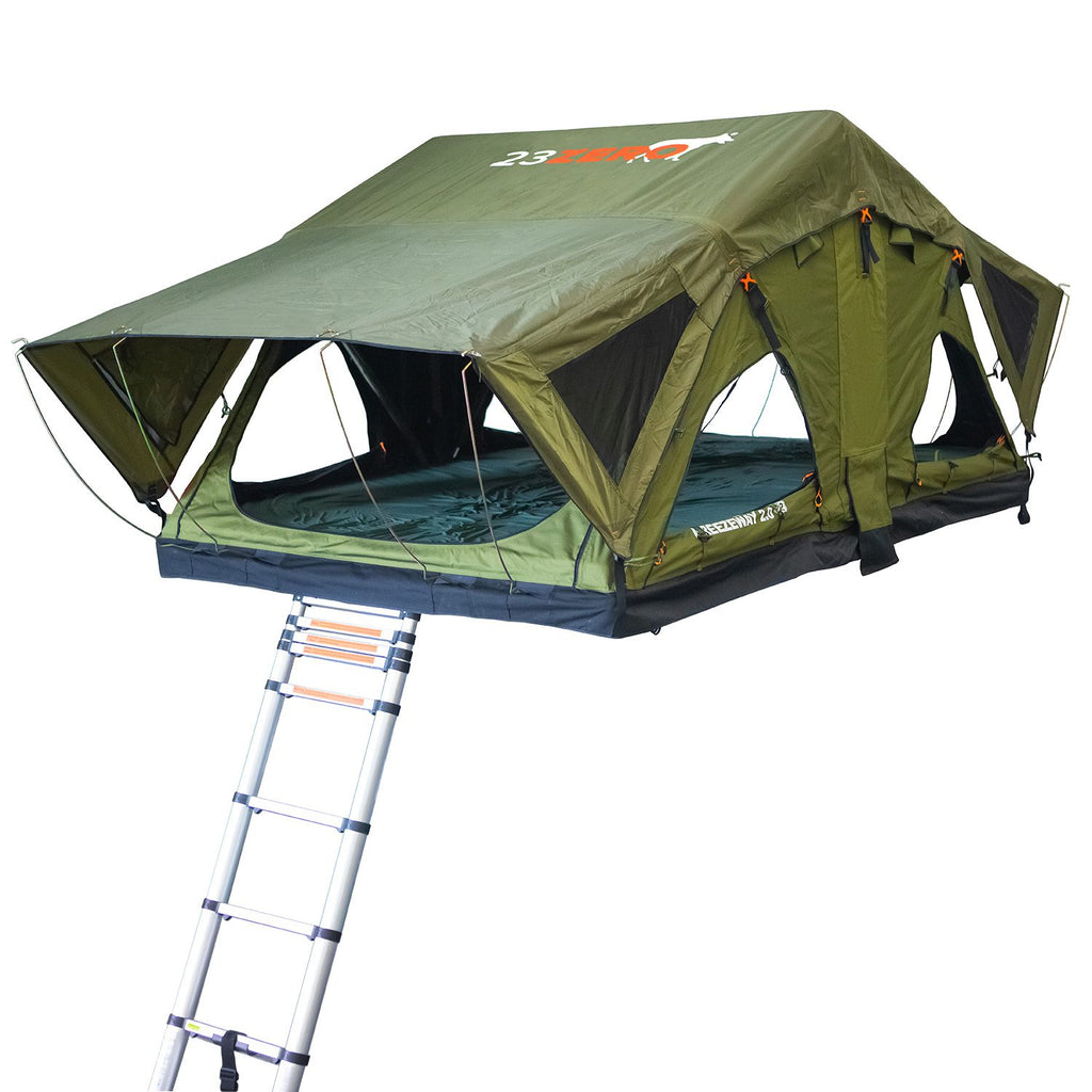 Lightweight Soft-Shell Rooftop Tent for Two with Eco-Friendly Fabric