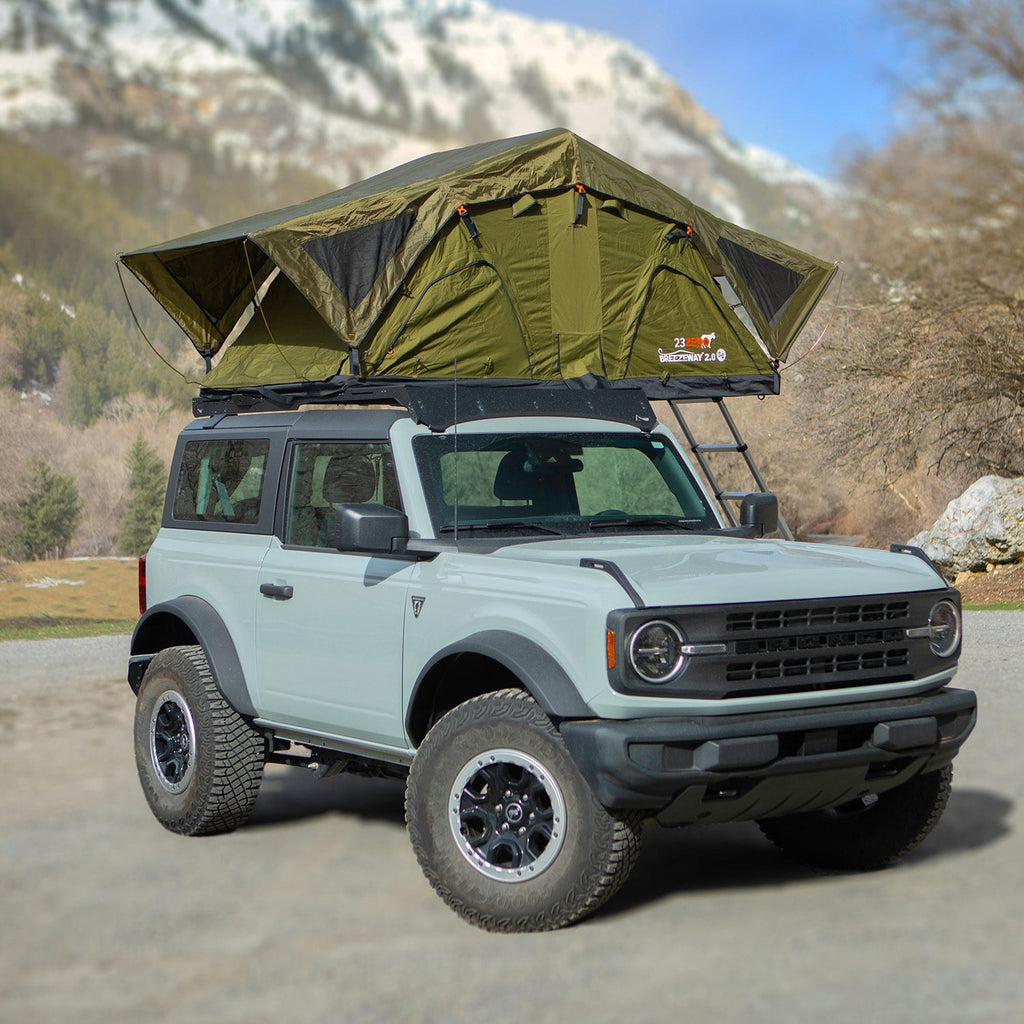 Lightweight Soft-Shell Rooftop Tent for Two with Eco-Friendly Fabric