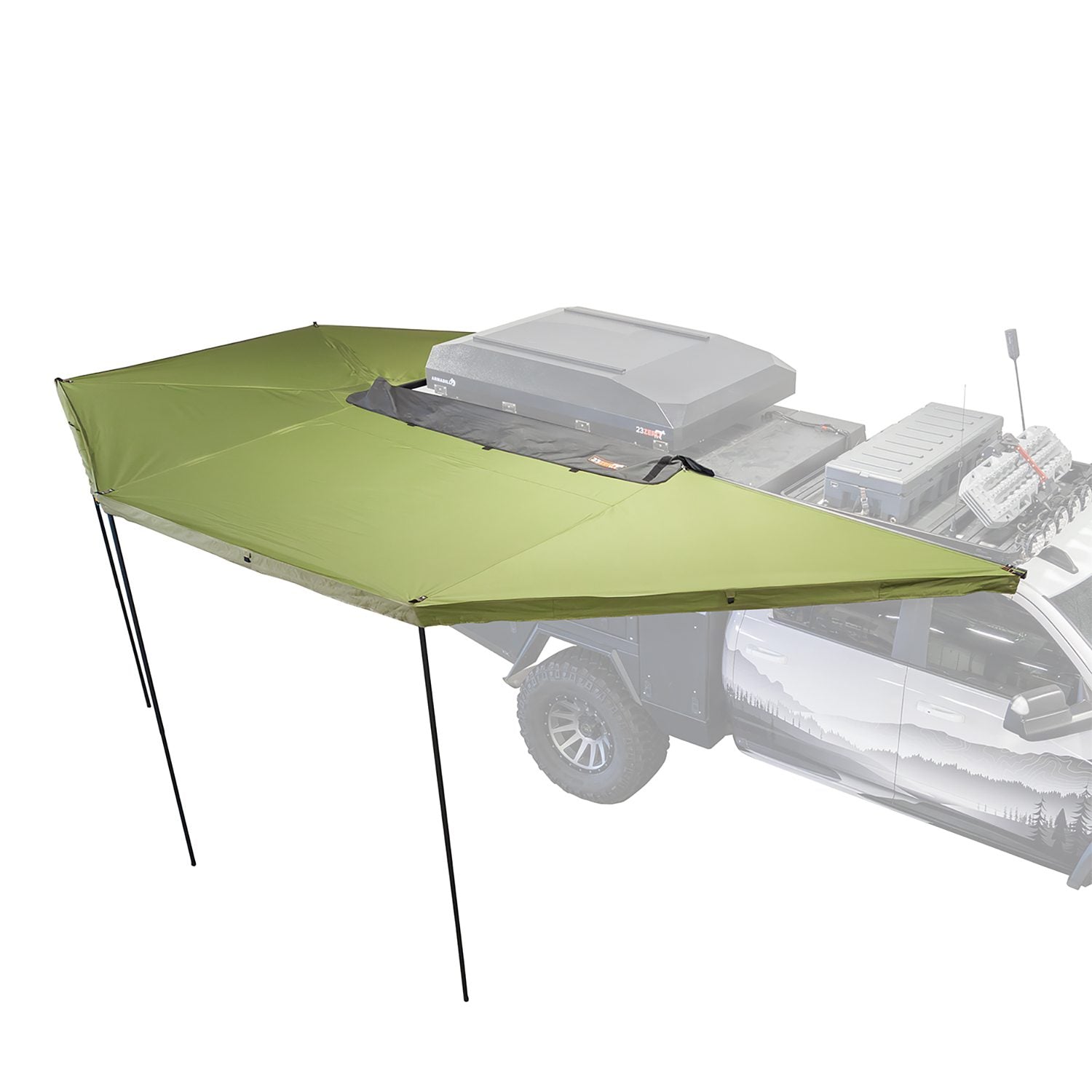 Peregrine PRO Freestanding 270-Degree Awning with Light Suppression