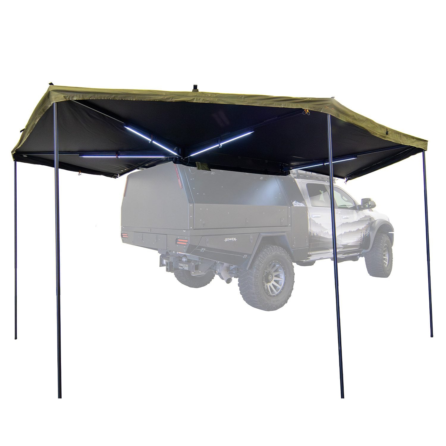 Peregrine PRO Freestanding 270-Degree Awning with Light Suppression