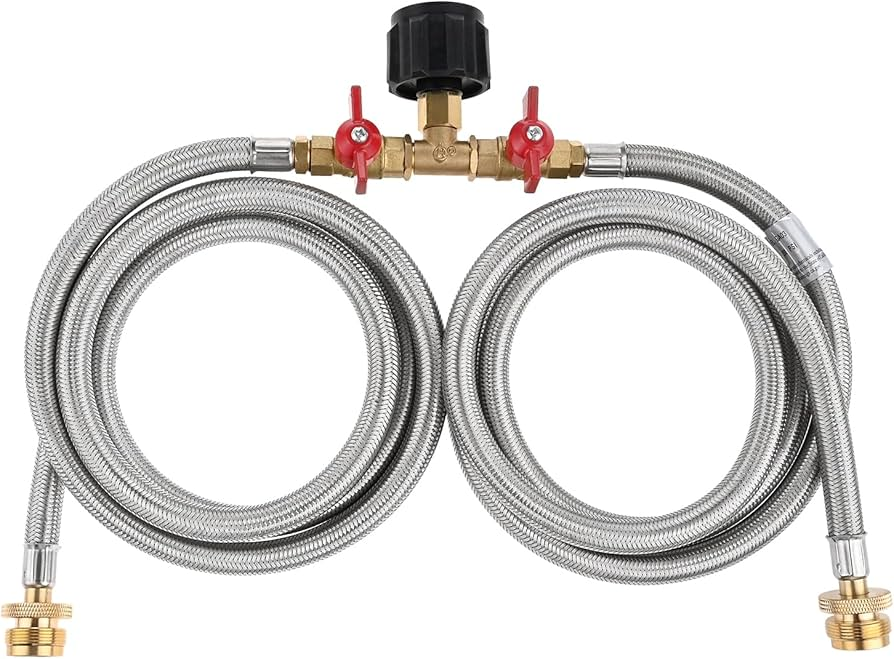 HitchFire Propane Two Way Y Splitter Adapter Hose