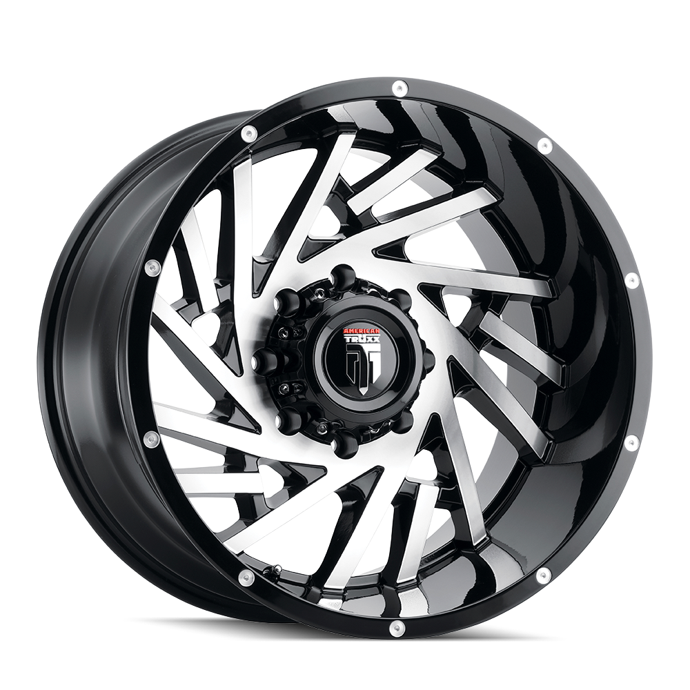 TWG AMERICAN TRUXX WEB (AT161) BLACK/MACHINED 20X12 5-127 -44MM 78.1MM