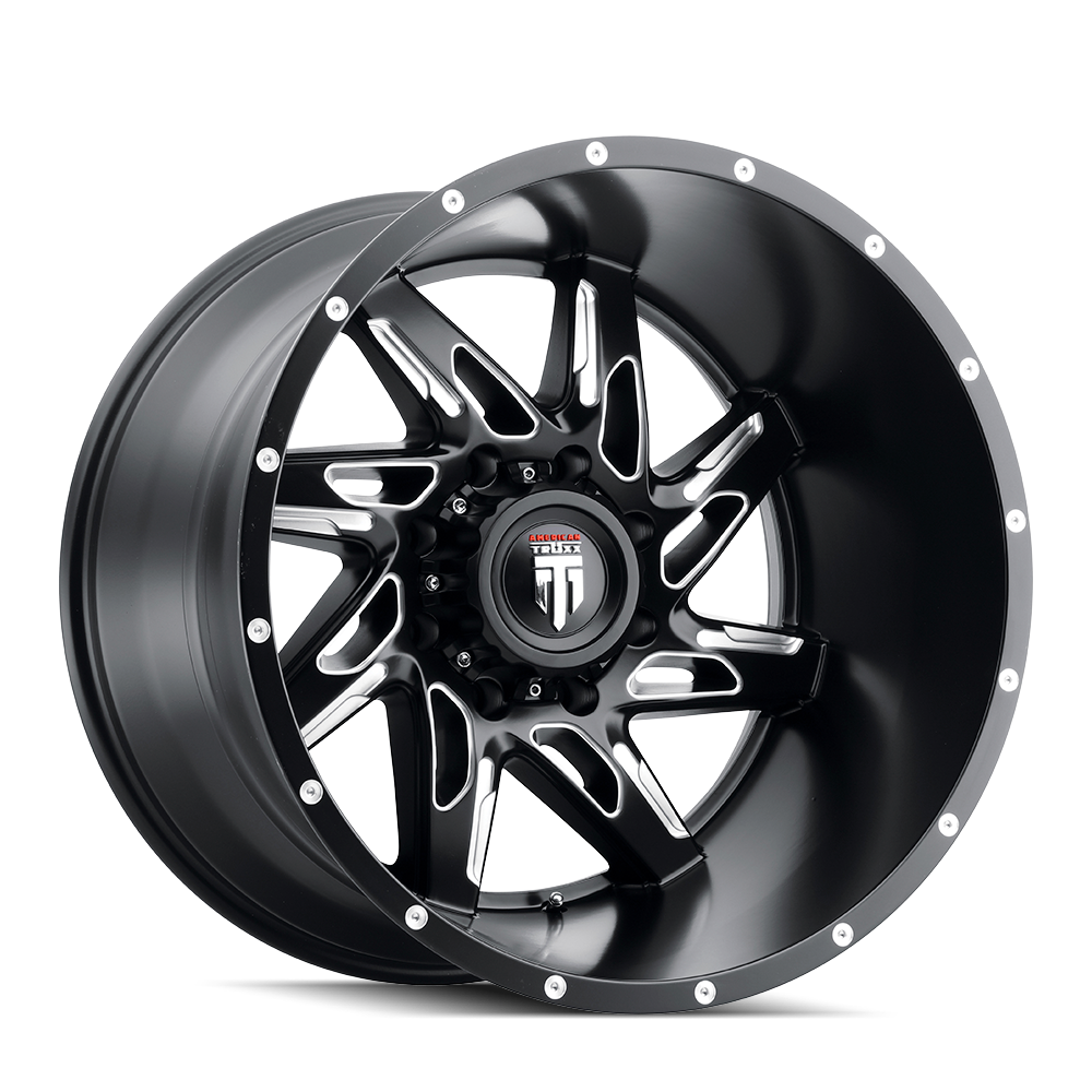TWG AMERICAN TRUXX SPYDER (AT183) BLACK/MILLED 22X14 5-127 -76MM 78.1MM