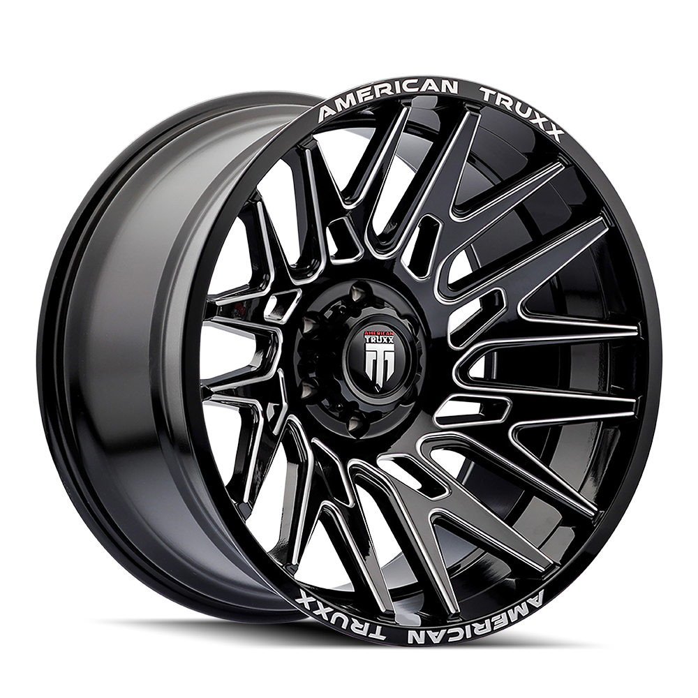 TWG AMERICAN TRUXX EVOLUTION (AT1919) BLACK/MILLED 22X12 8-180 -44MM 124.2MM