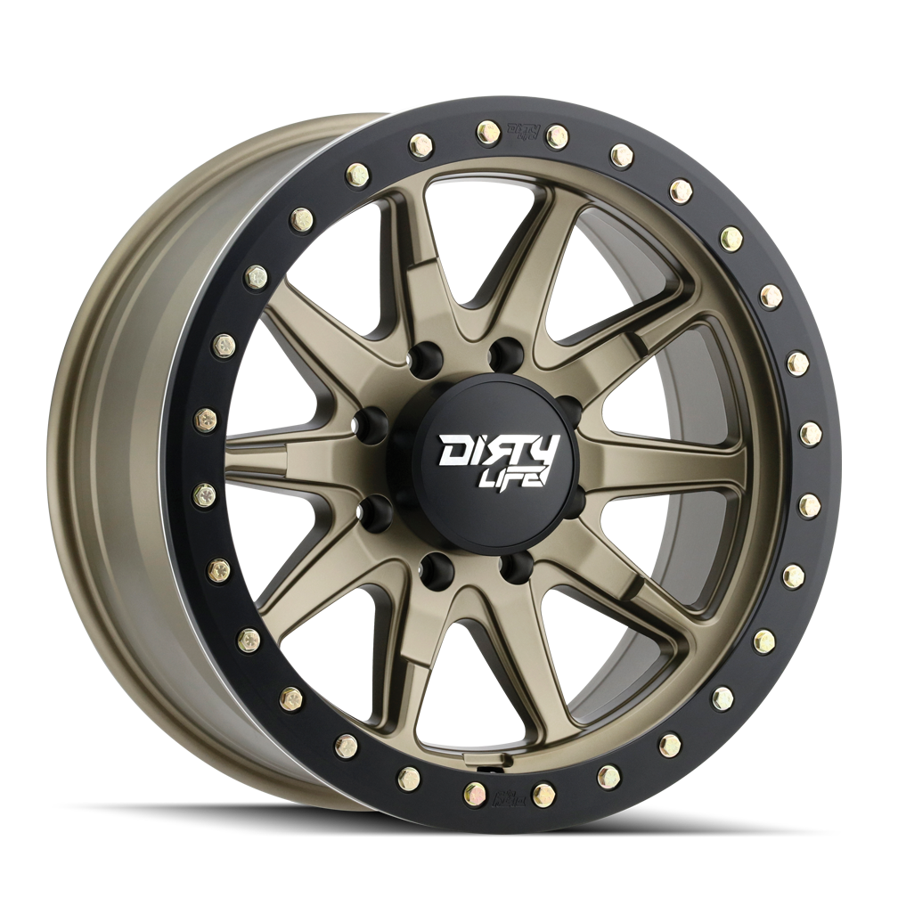 TWG DIRTY LIFE DT-2 (9304) SATIN GOLD W/SIMULATED BEADLOCK RING