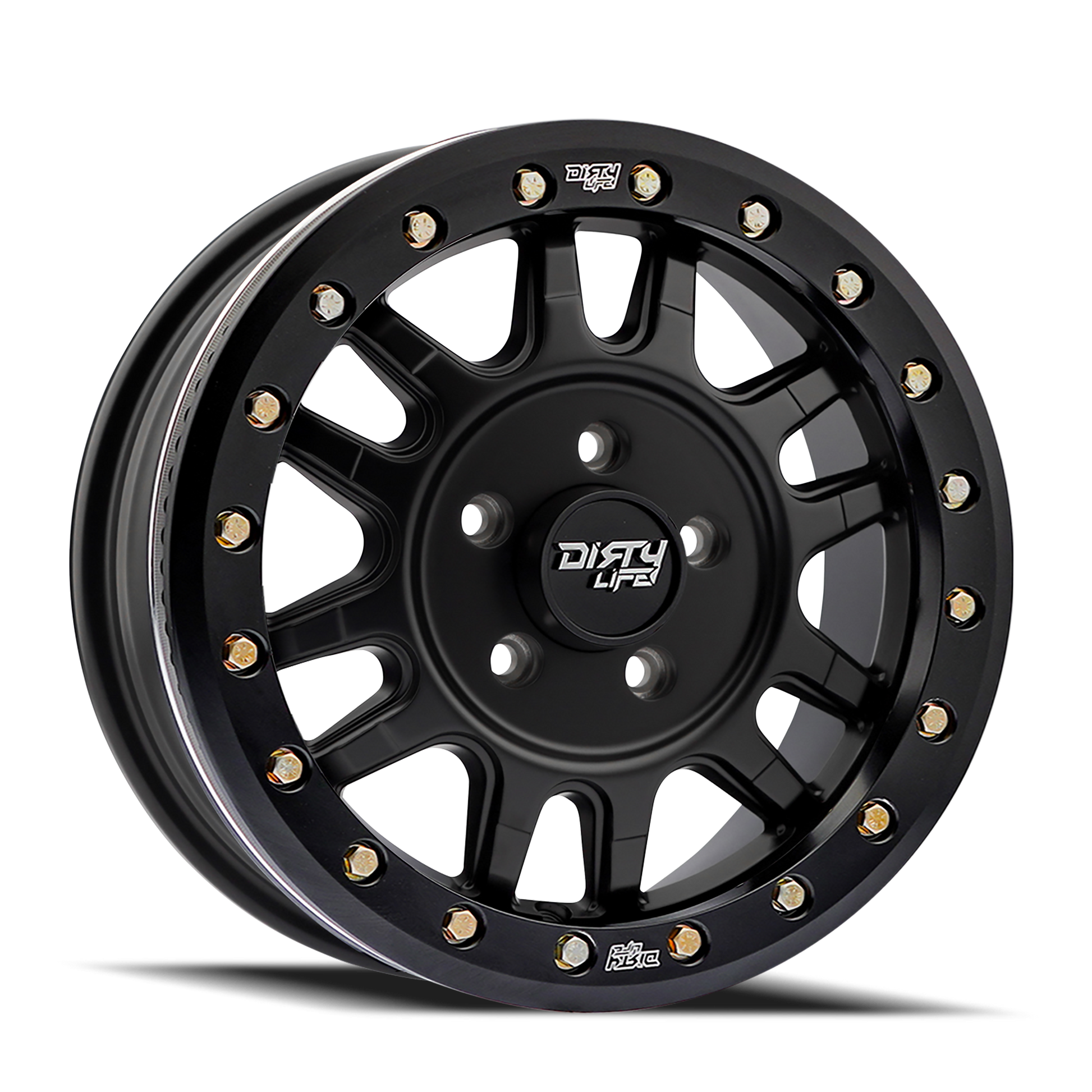 TWG DIRTY LIFE CANYON PRO SXS (9309R) MATTE BLACK 15X7 5-114.3 38MM 77MM