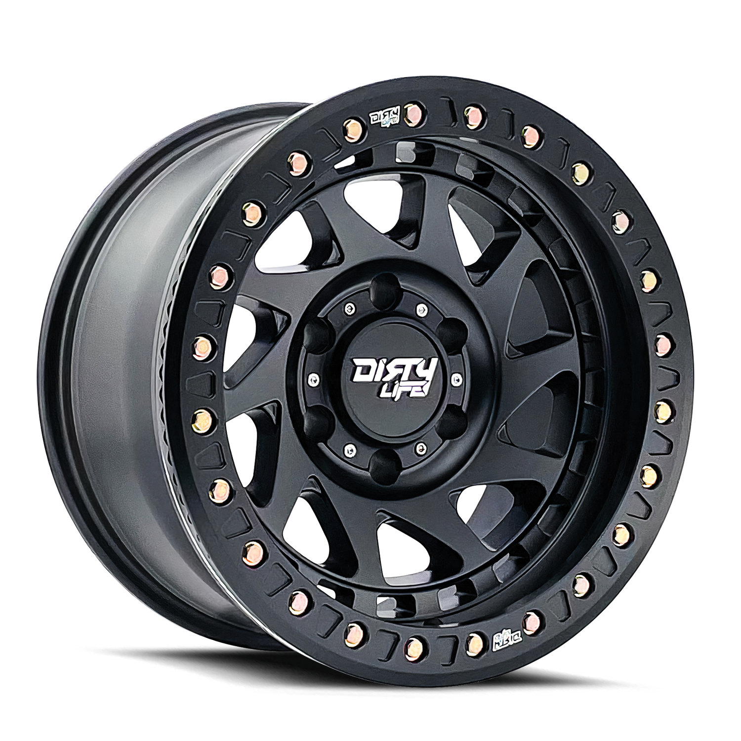 TWG DIRTY LIFE ENIGMA RACE (9313) MATTE BLACK 17X9 8-165.1 -12MM 130.8MM