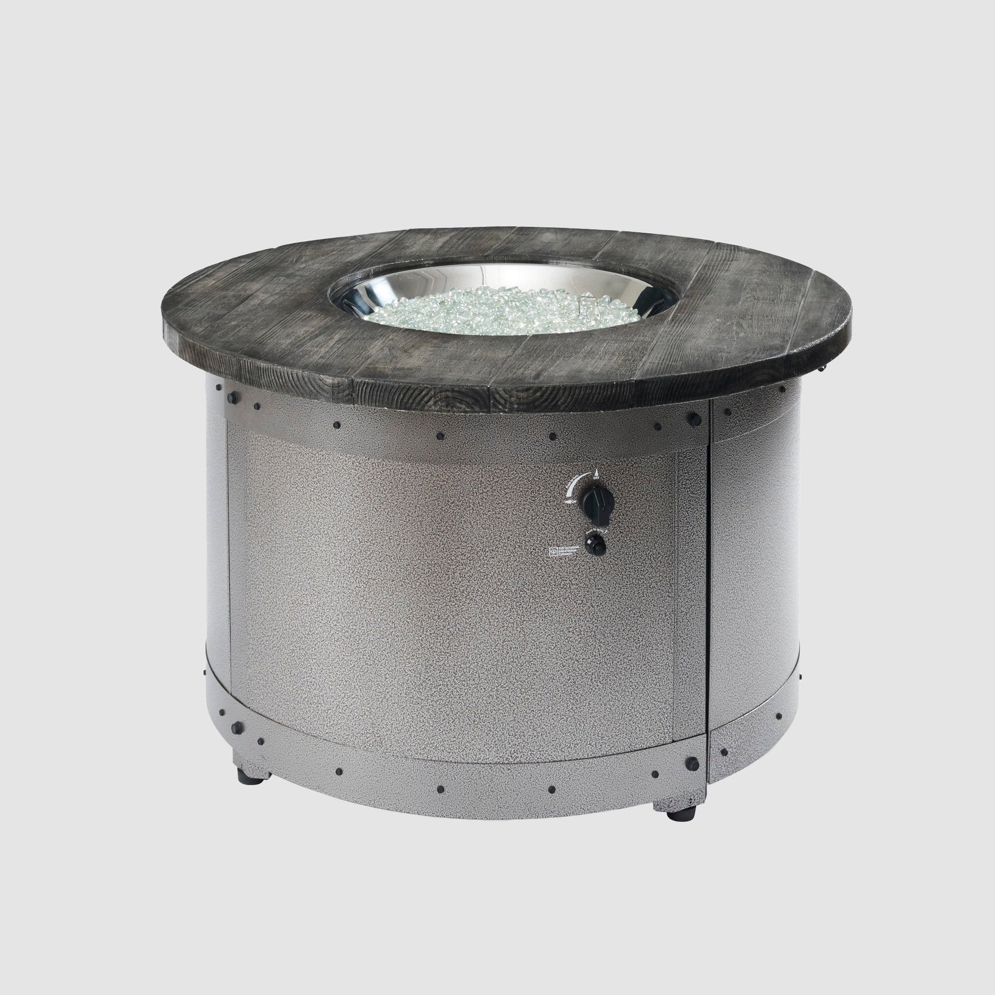 The Outdoor GreatRoom Company Edison Round Gas Fire Pit Table