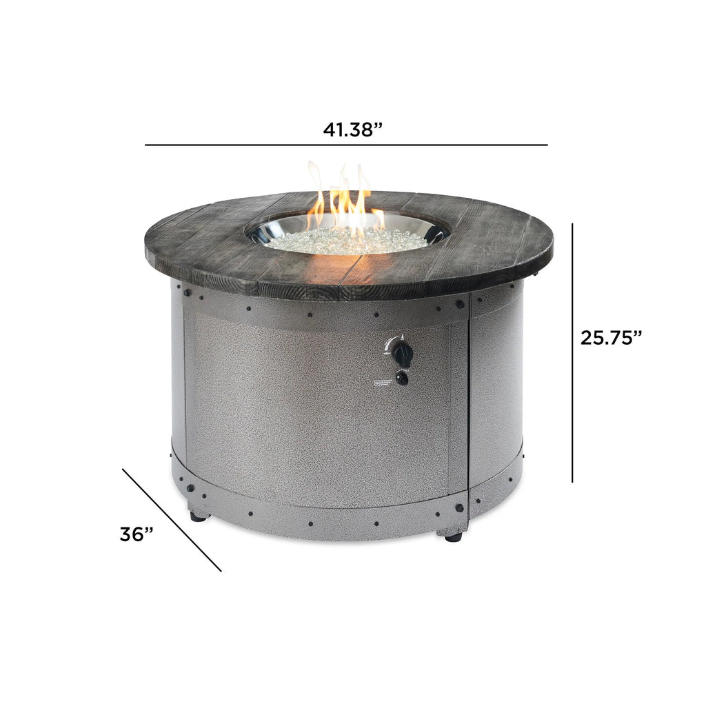 The Outdoor GreatRoom Company Edison Round Gas Fire Pit Table