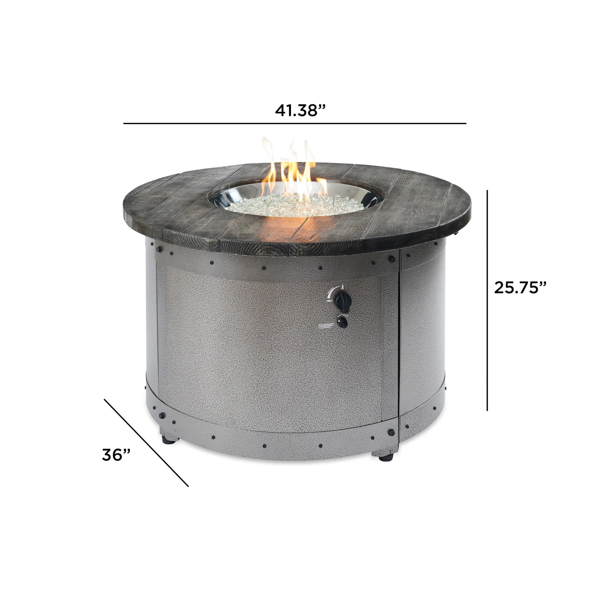 The Outdoor GreatRoom Company Edison Round Gas Fire Pit Table