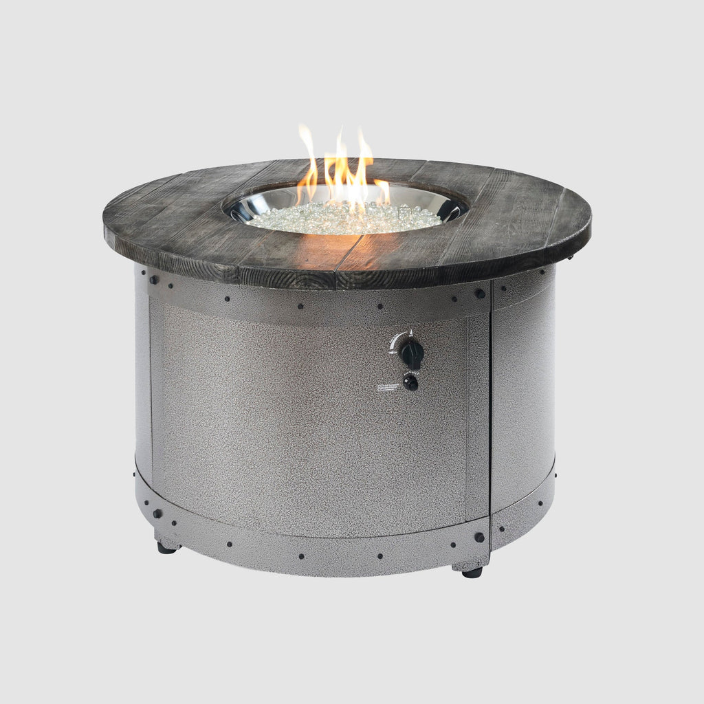 The Outdoor GreatRoom Company Edison Round Gas Fire Pit Table