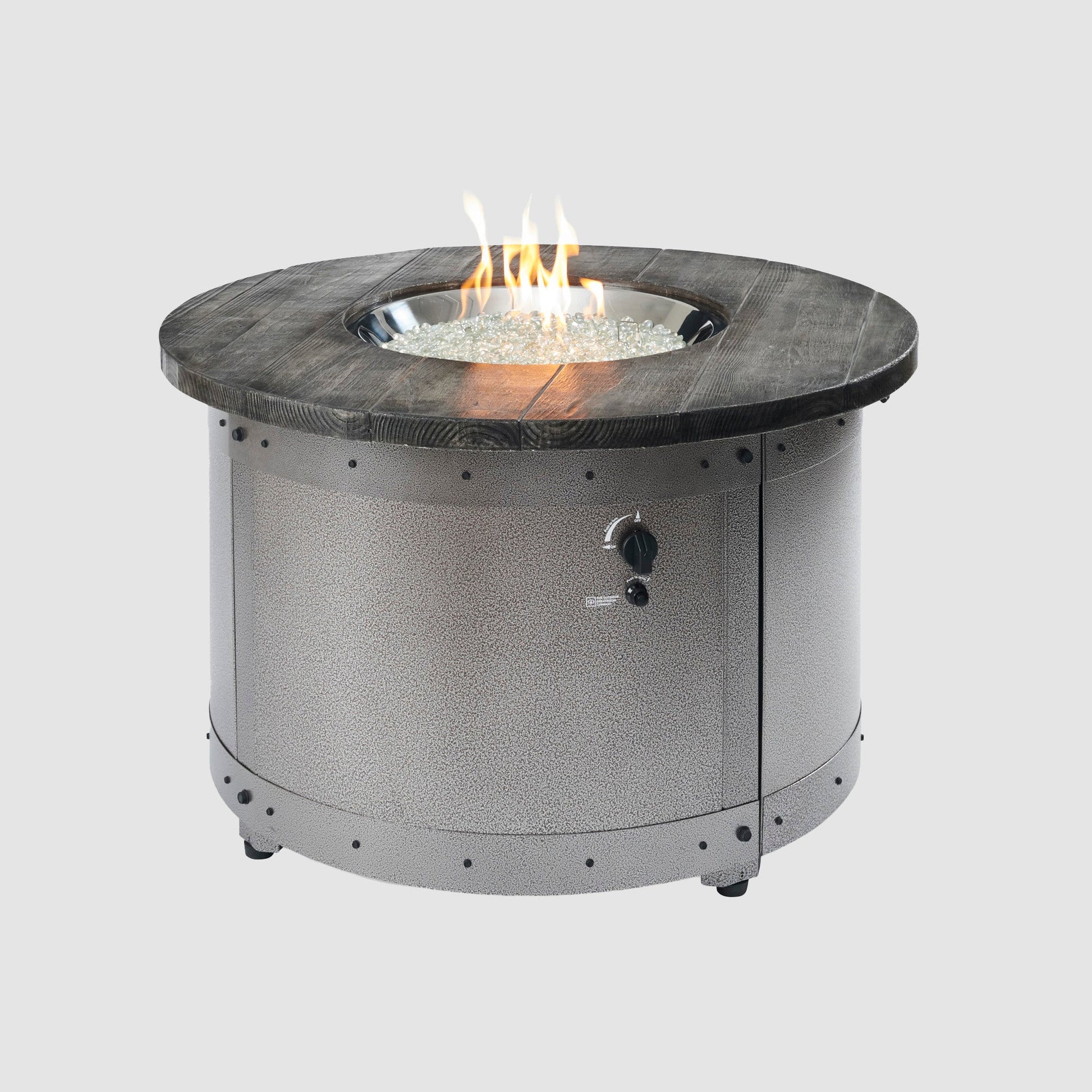 The Outdoor GreatRoom Company Edison Round Gas Fire Pit Table