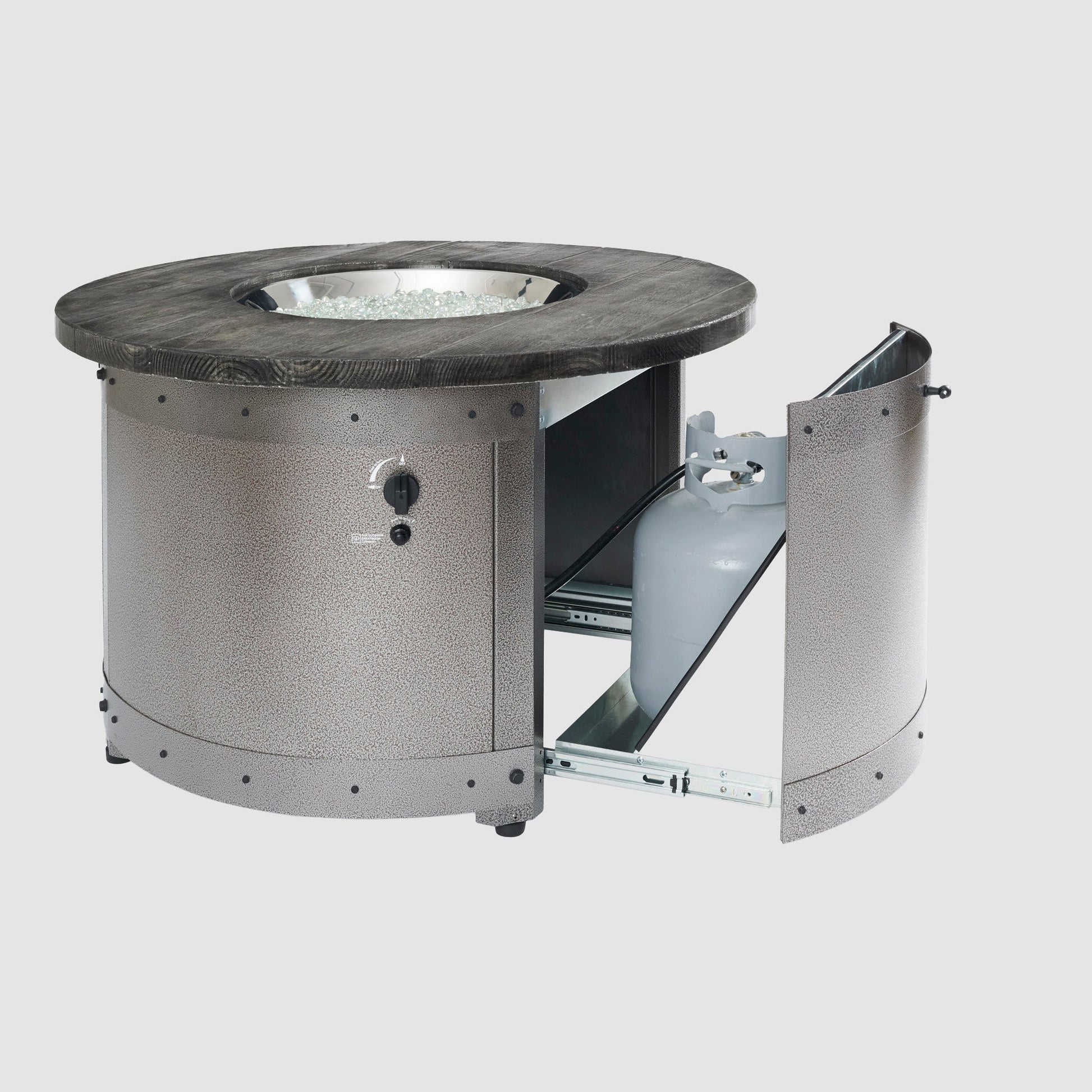 The Outdoor GreatRoom Company Edison Round Gas Fire Pit Table
