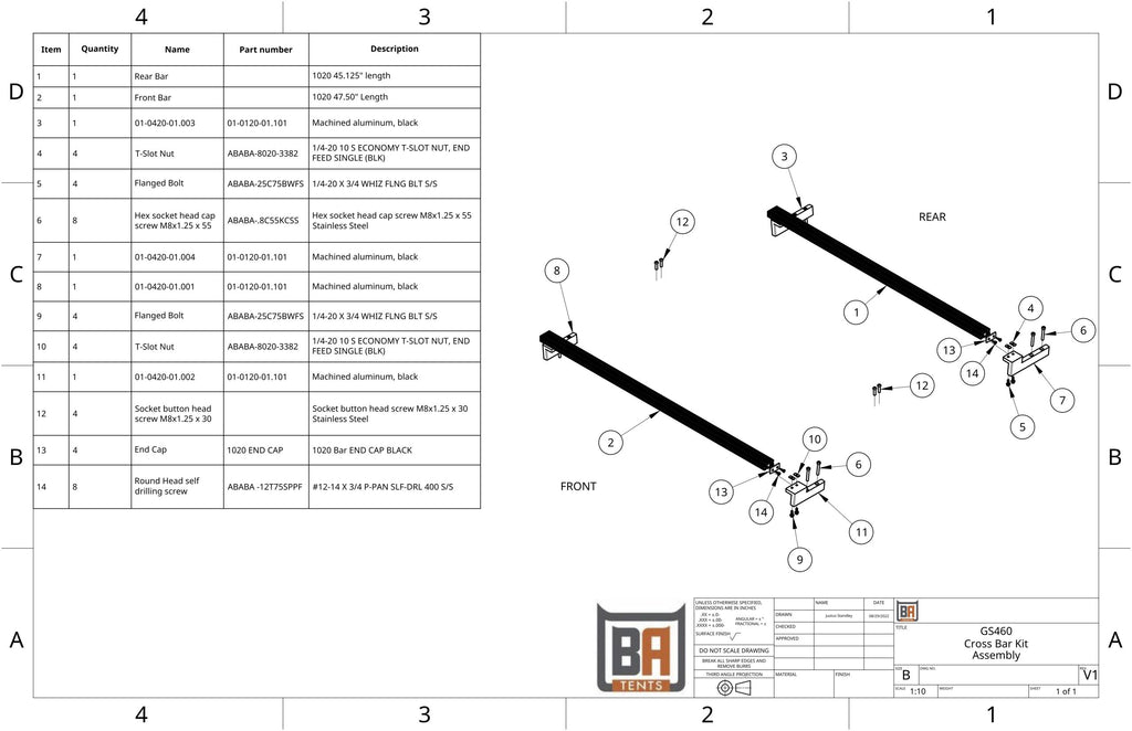 Lexus GX460 Roof Rail Crossbar