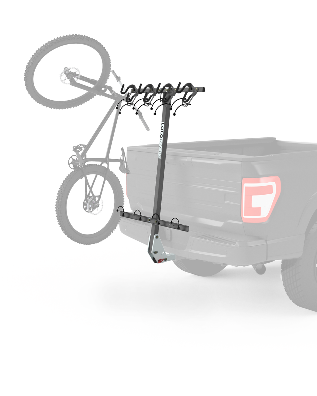 Lolo Racks 4 bike rack for 2" inch hitch (includes locking hitch bolt)