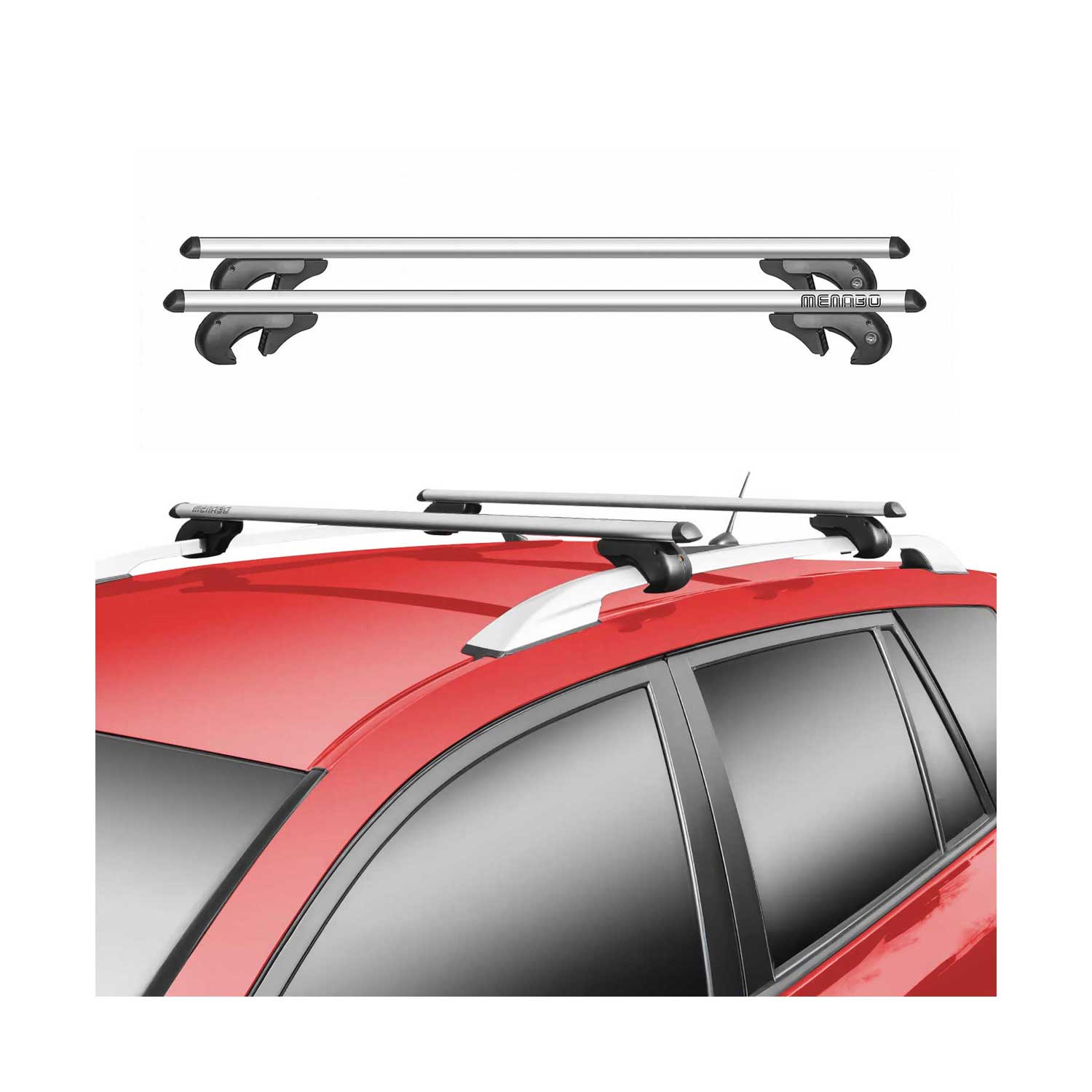 1997-2003 BMW 5 Series E39 Roof Rack Cross Bars Silver