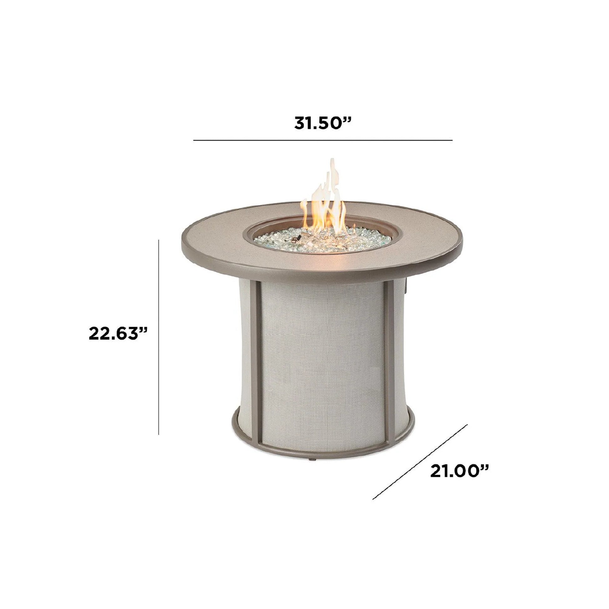 The Outdoor GreatRoom Company Stonefire Round Gas Fire Pit Table