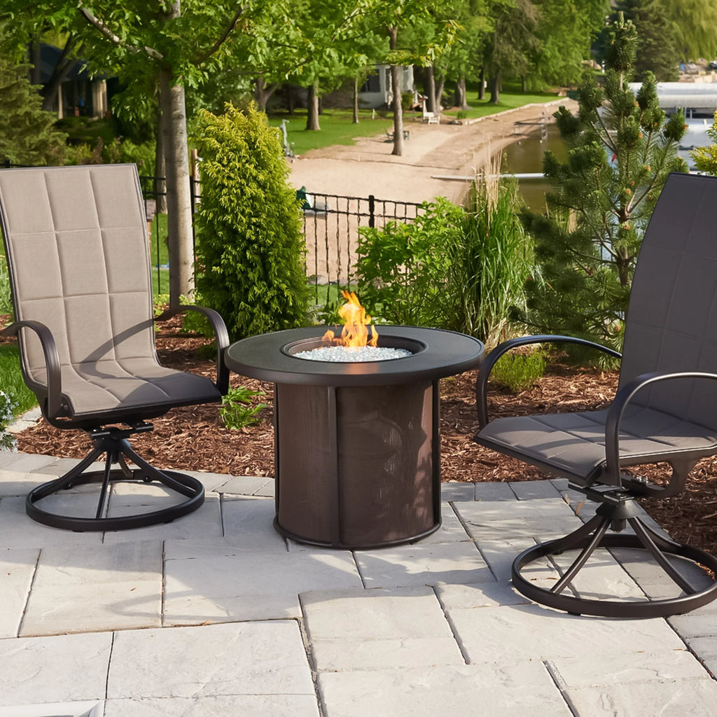 The Outdoor GreatRoom Company Stonefire Round Gas Fire Pit Table
