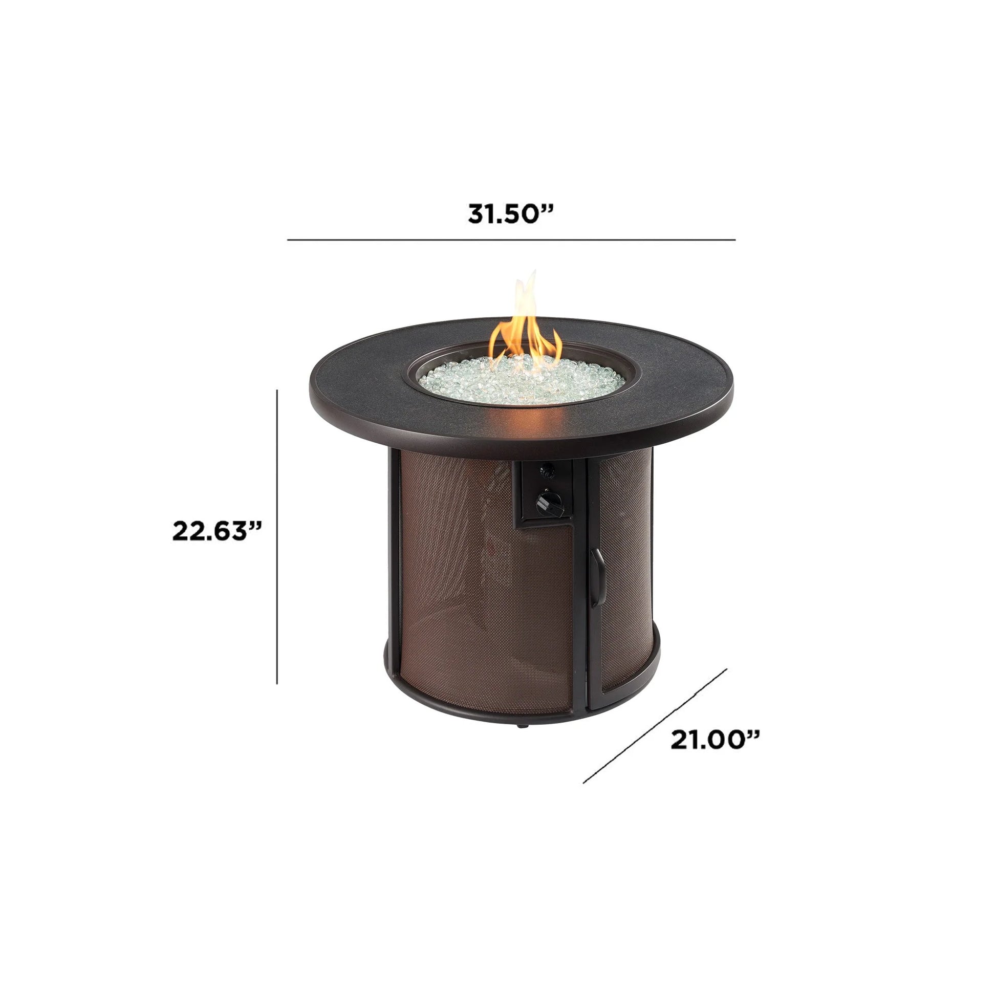 The Outdoor GreatRoom Company Stonefire Round Gas Fire Pit Table