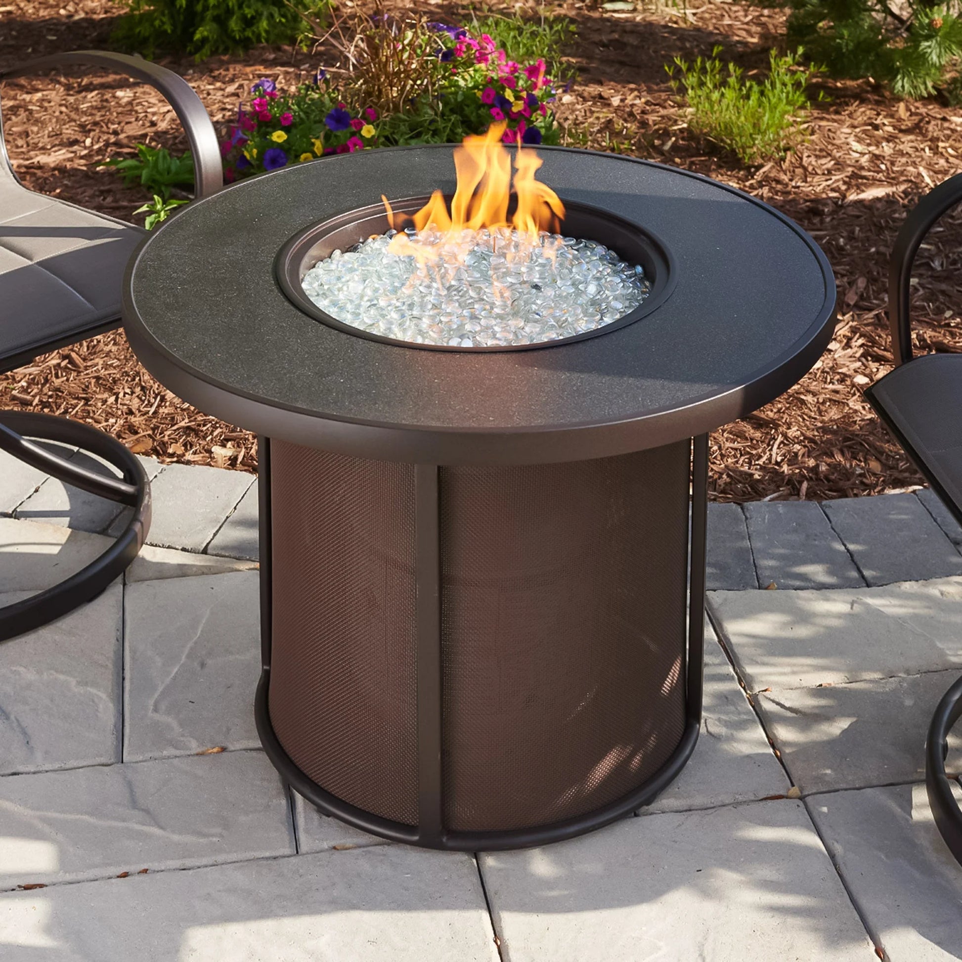 The Outdoor GreatRoom Company Stonefire Round Gas Fire Pit Table