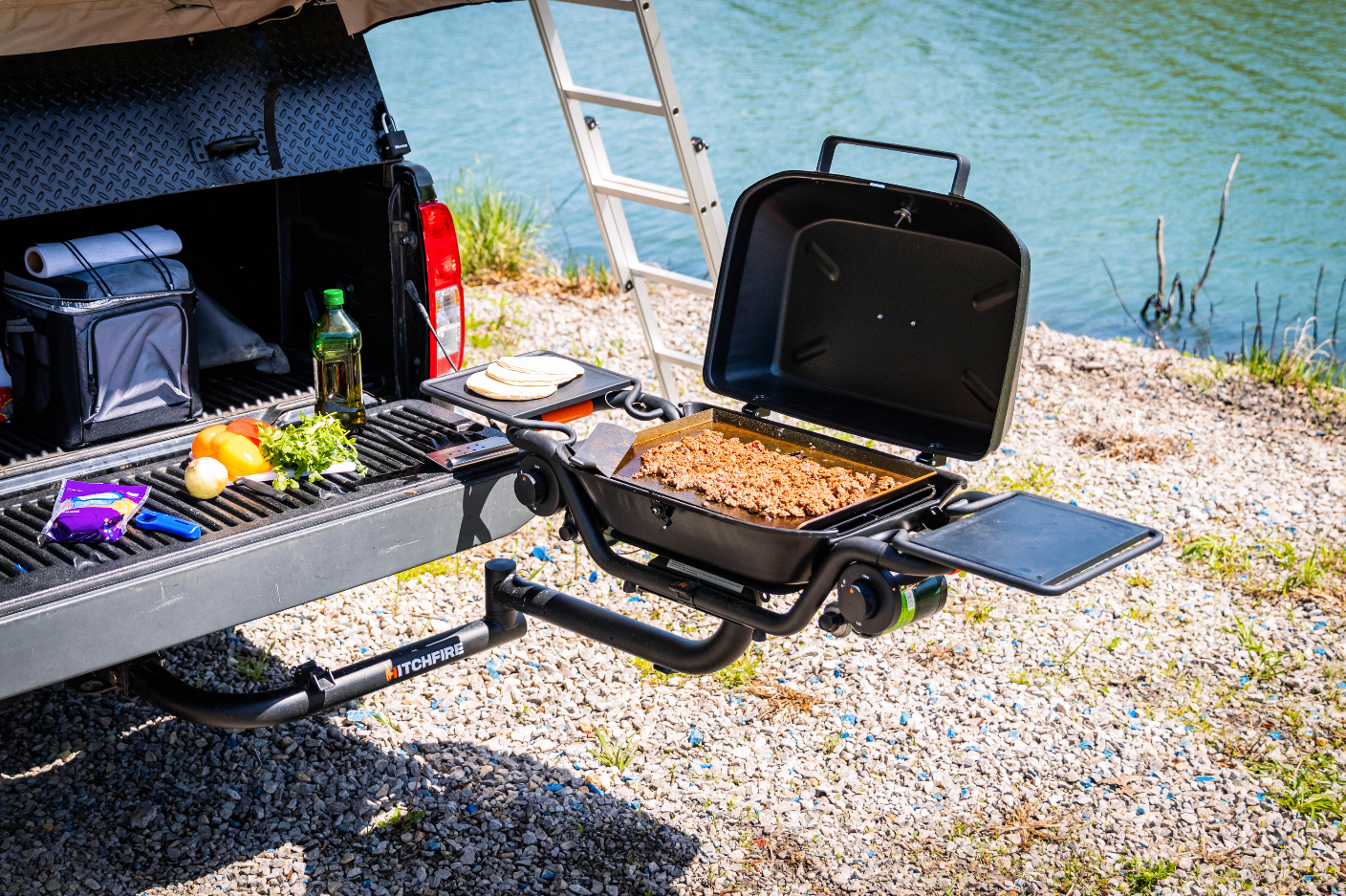 HitchFire Cast Iron Flat Top Griddle