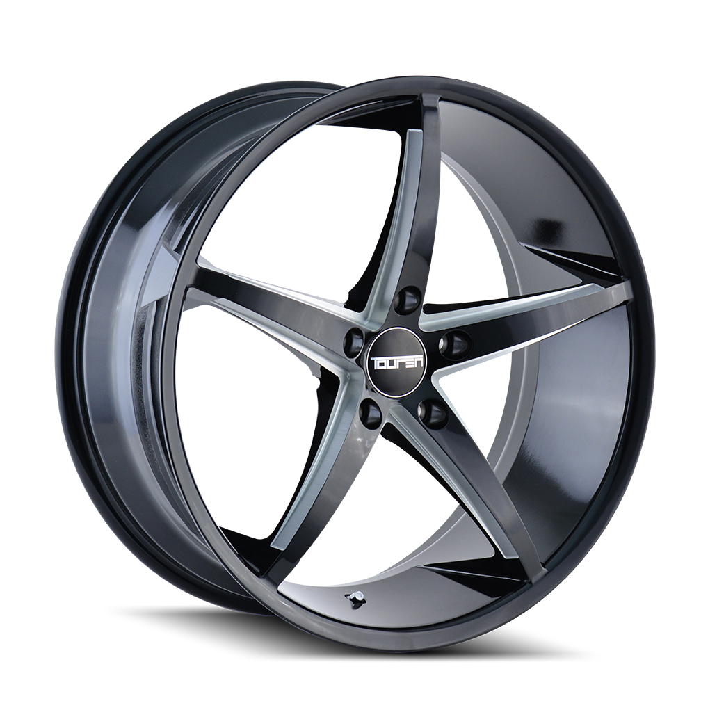 TWG TOUREN TR70 (3270) GLOSS BLACK MILLED 20X8 5-112 30MM 66.56MM