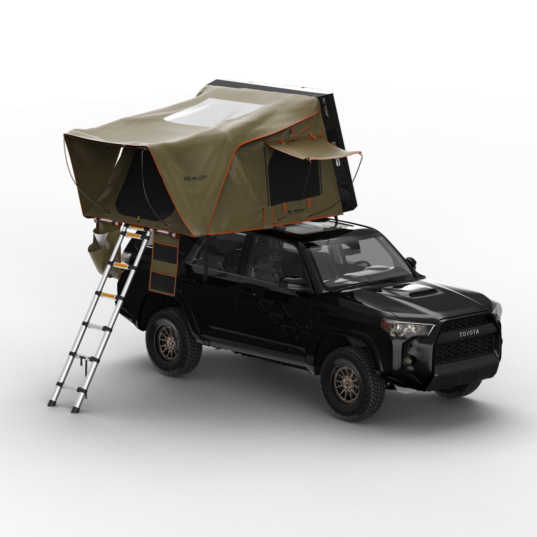 Tuff Stuff Overland Stealth Black Ops Series Aluminum Shell Rtt, Black