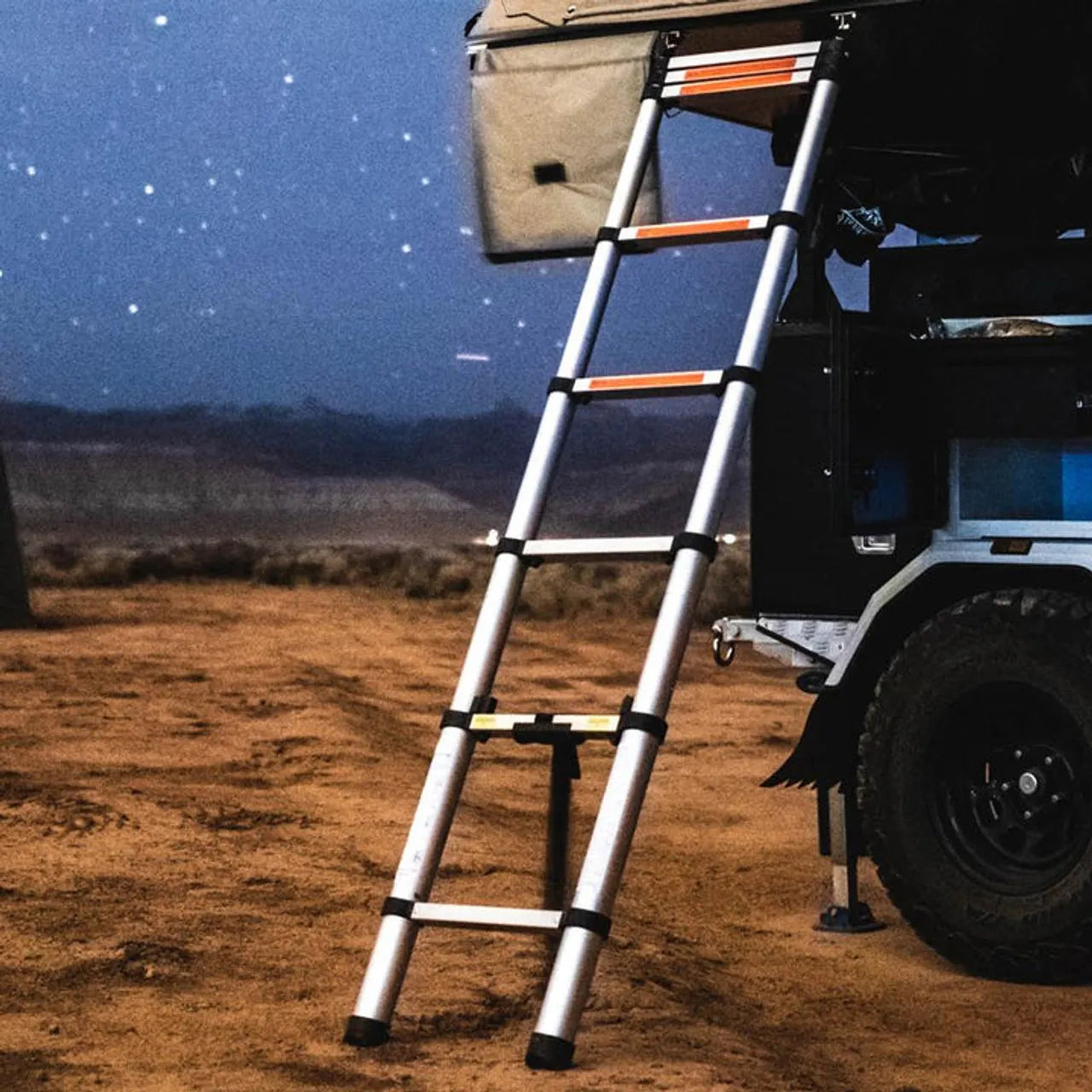 Tuff Stuff Overland Rooftop Tent Telescoping Extension Ladder, 102 inch