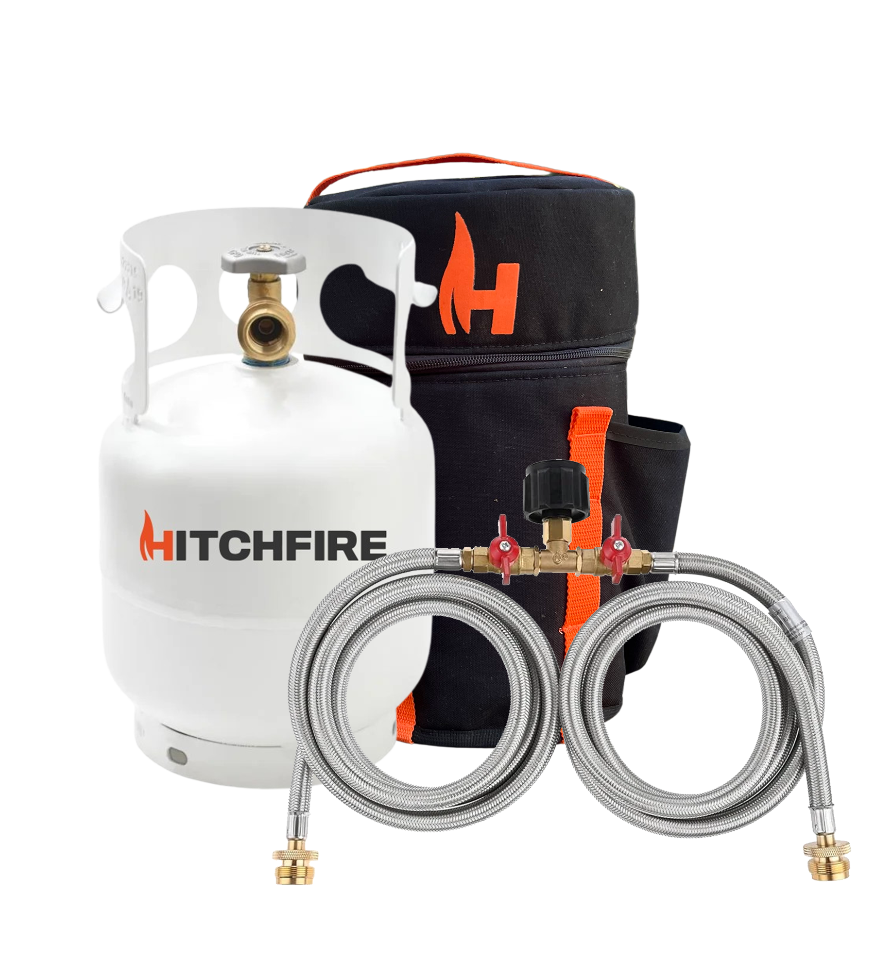 HitchFire 5LB Refillable Propane Tank with Optional Carrying Case