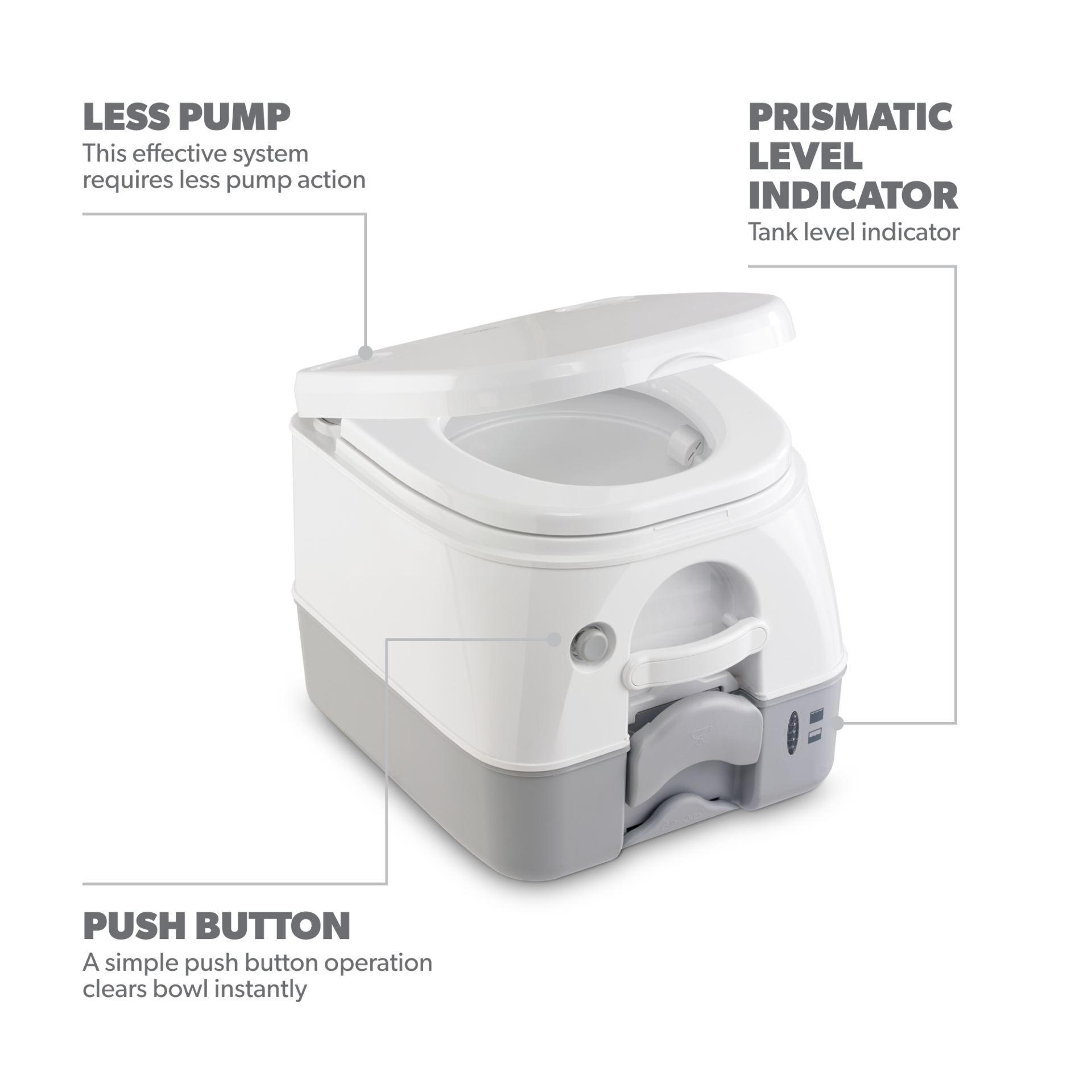 Dometic 972 Portable Toilet 2.6 Gallon