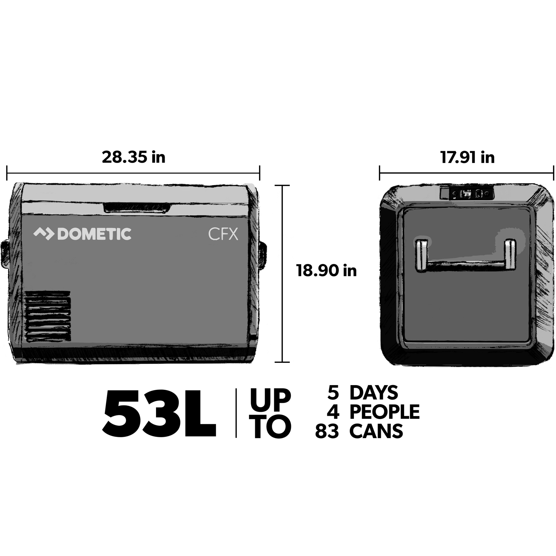 Dometic CFX3 55IM Cooler w/Rapid Freeze Plate