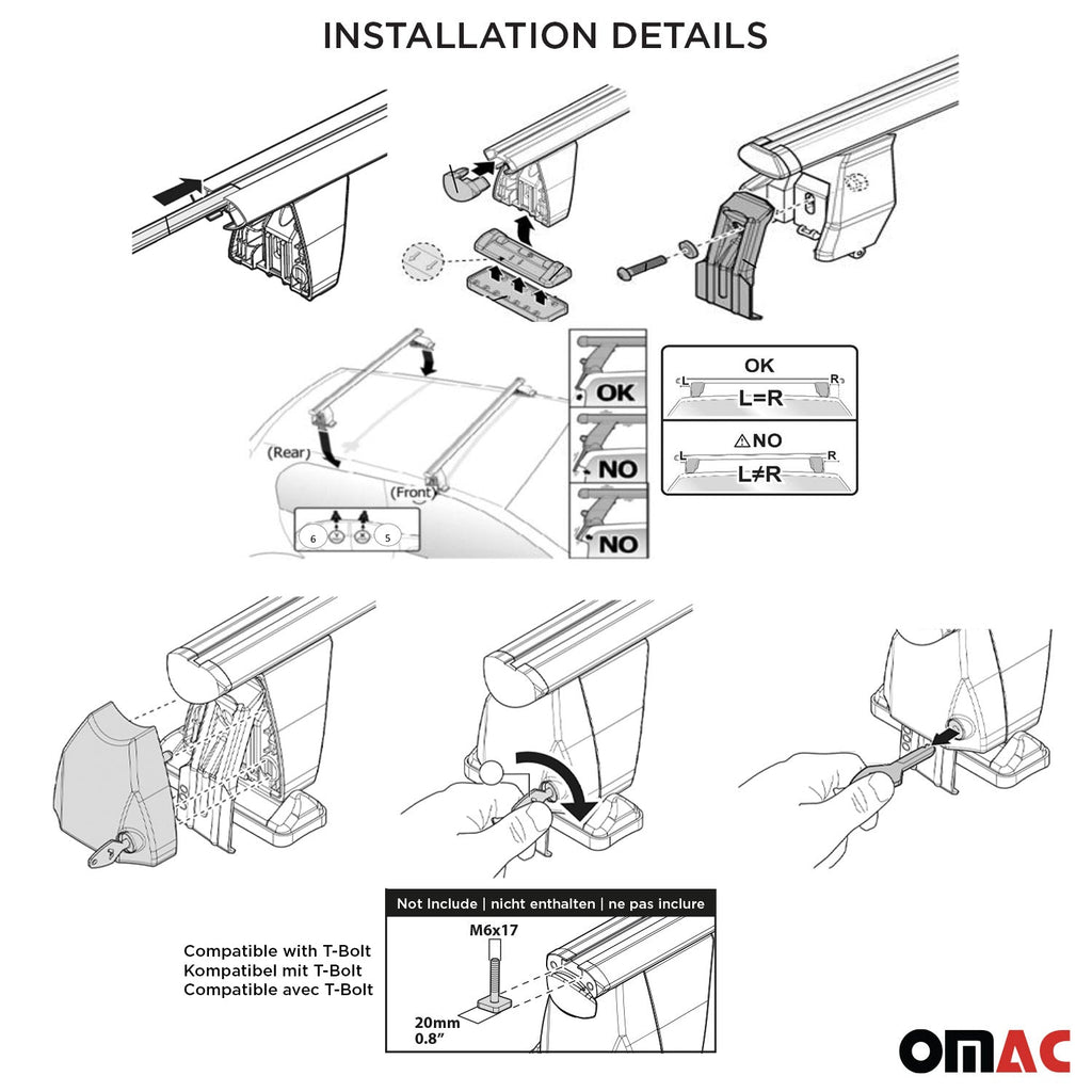 2009-2014 Hyundai Genesis Roof Rack Cross Bars Silver