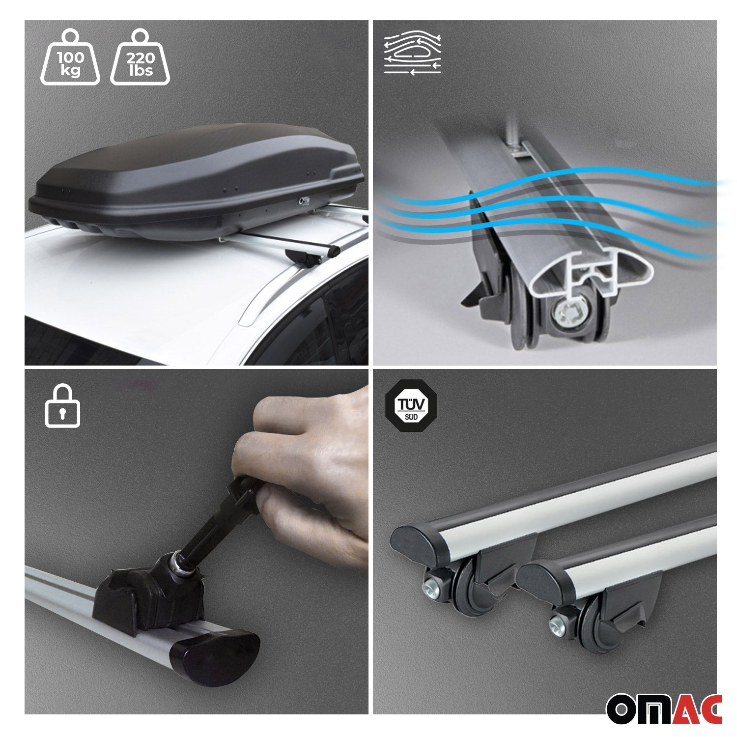 2020-2025 Ford Escape Roof Rack Cross Bars Silver