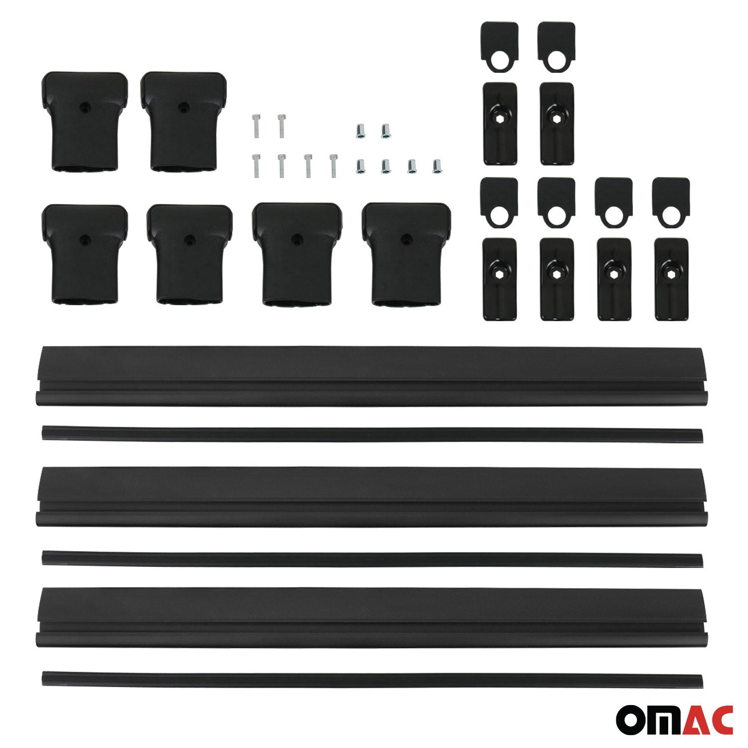 2015-2025 Ford Transit Roof Rack Cross Bars 3Pcs Black