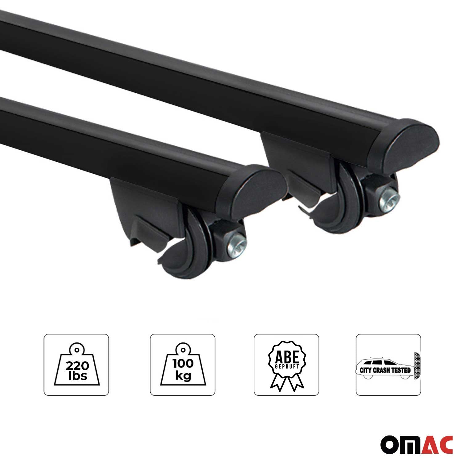 2015-2019 BMW X6 F16 Roof Rack Cross Bars Black